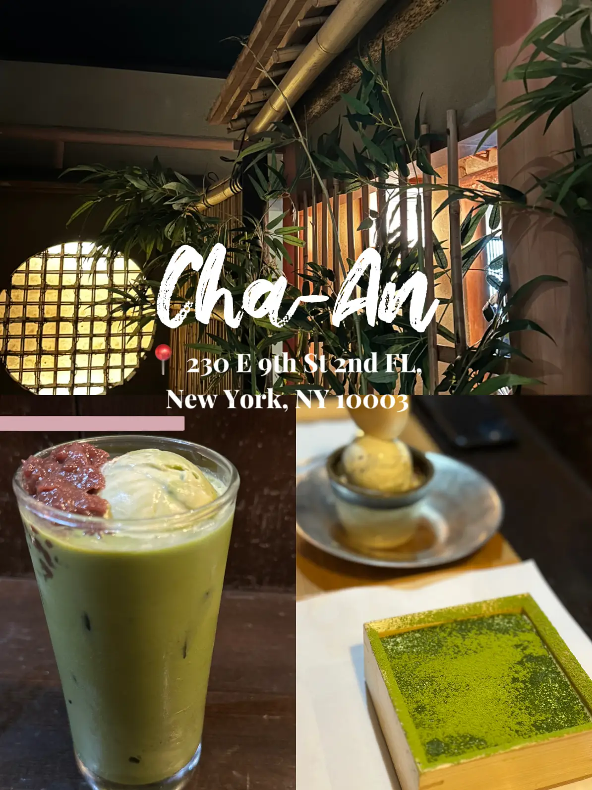 Satisfying Your Matcha Cravings at Cha An in East Village Lemon8