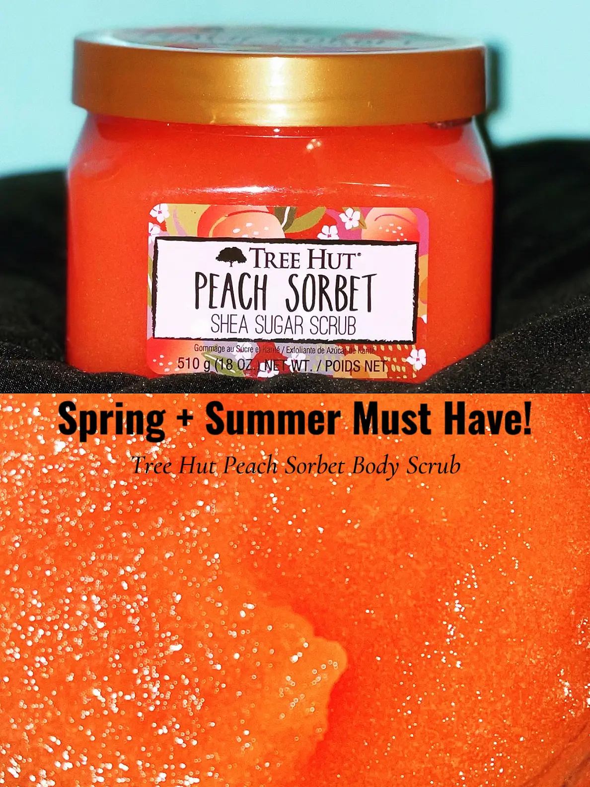 Tree Hut Peach Sorbet Shea Sugar Scrub, 18 oz, Ultra Hydrating and  Exfoliating