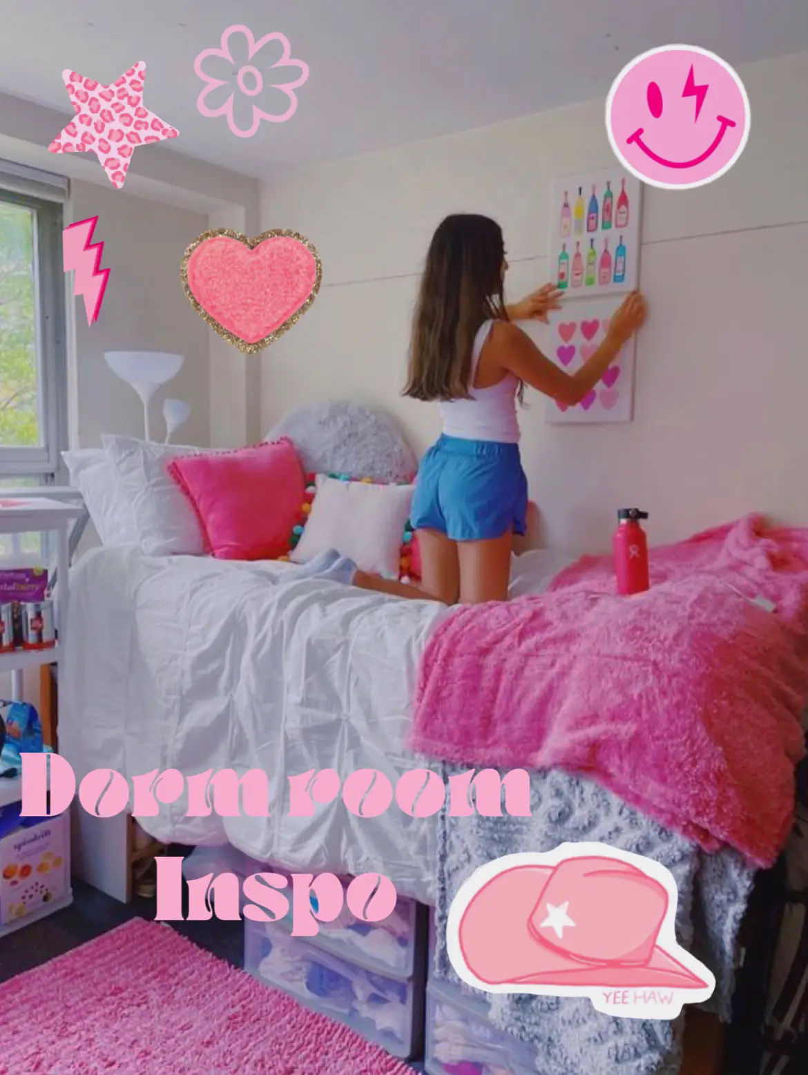 24Pcs Y2k Room Decor Wall Stickers for Coconut Girls Bedroom