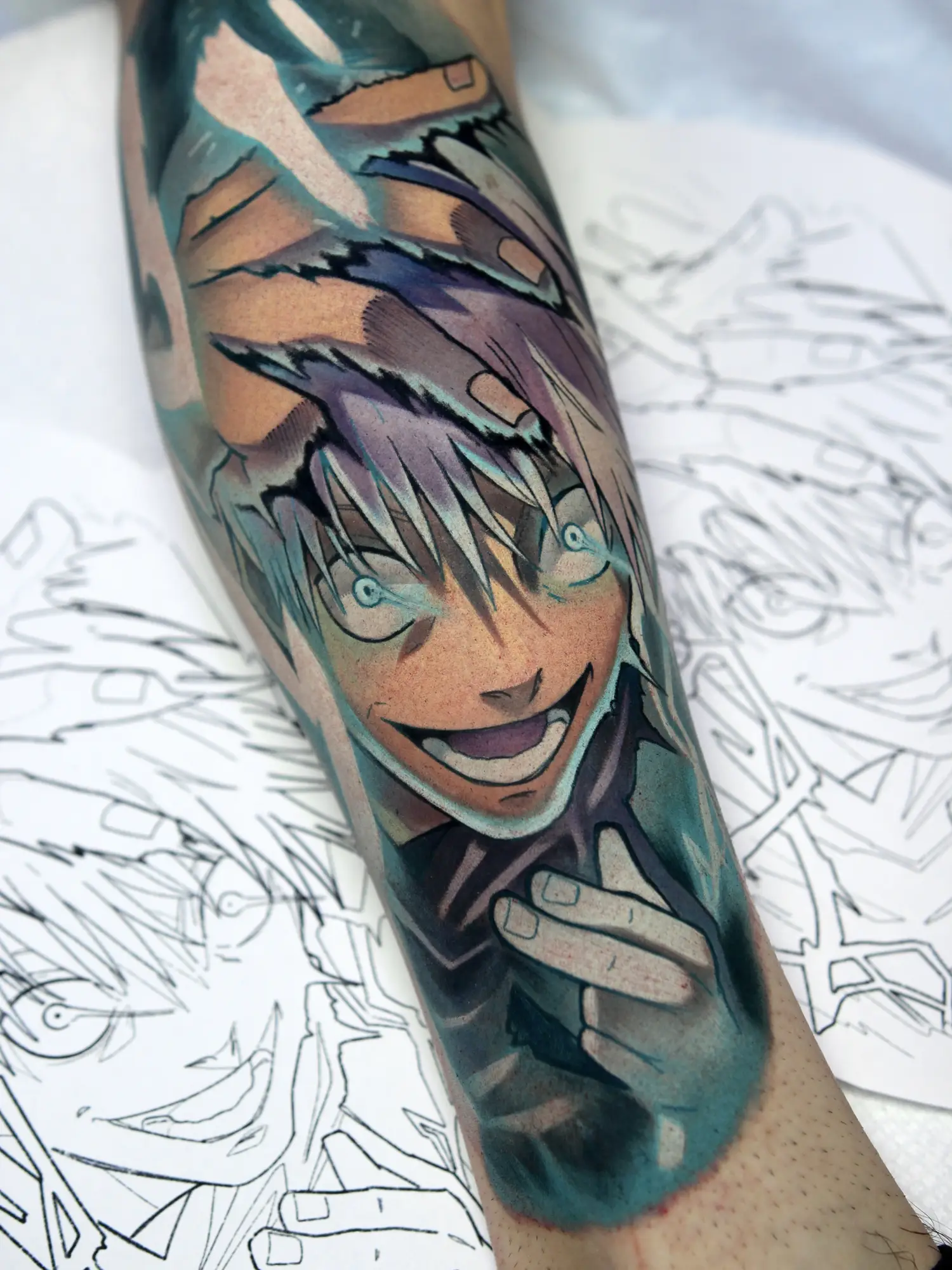 FIRST POST- Gojo tattoo from Jujutsu Kaisen! | Gallery posted by Mike dazzo  | Lemon8