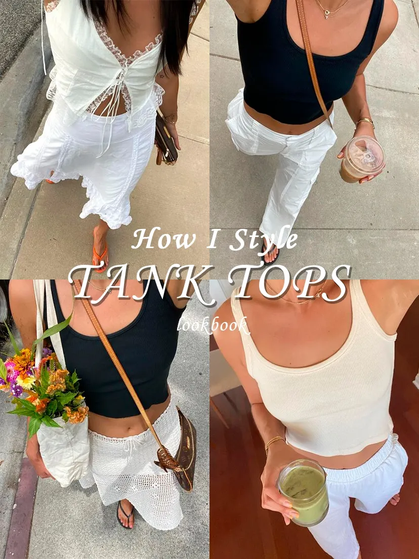 summer outfits with a white tank top - Lemon8 Search