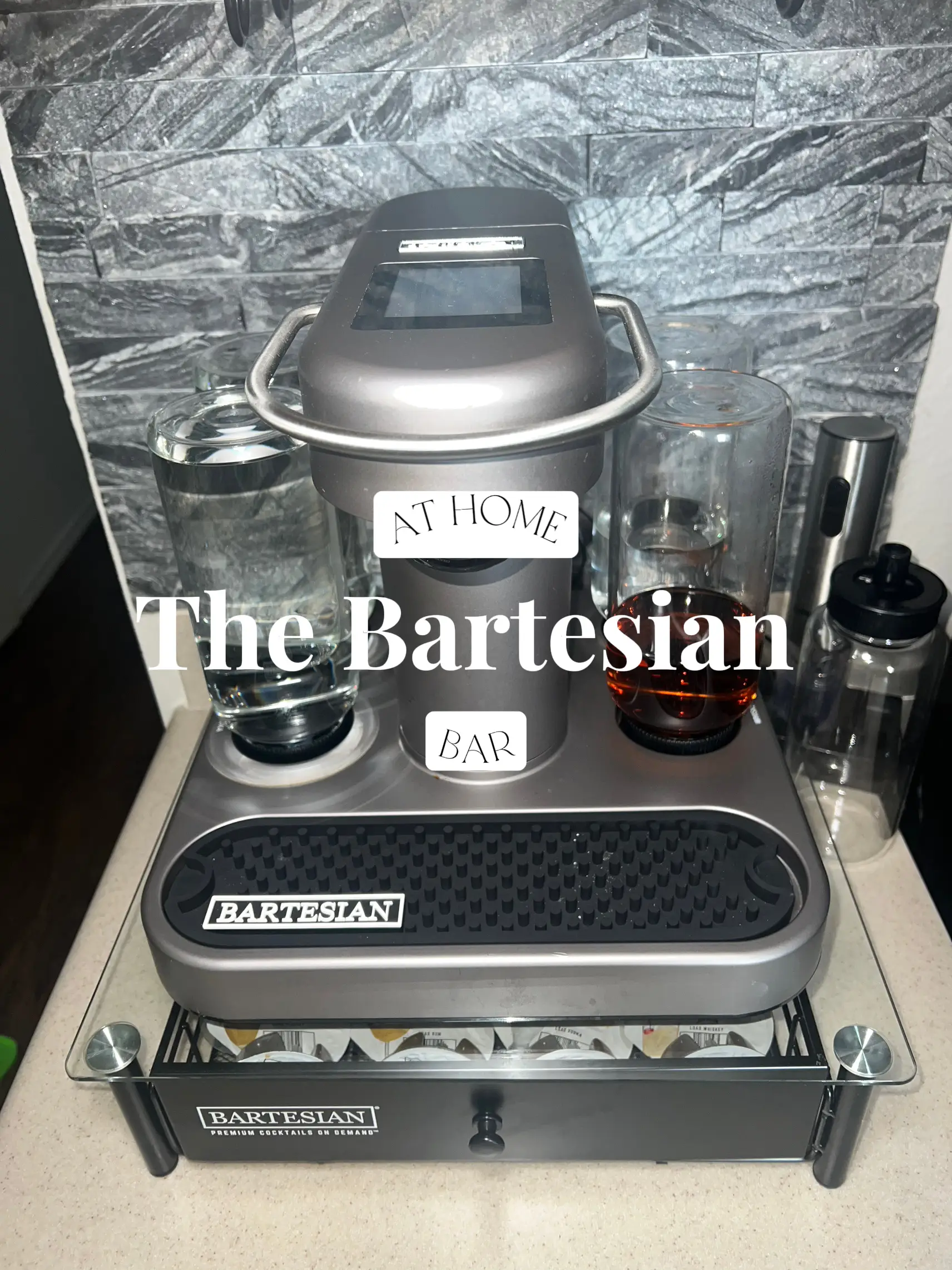 Bartesian Premium Cocktail and Margarita Machine for the Home Bar with Push-Button  Simplicity and an Easy to Clean Design (55300) 