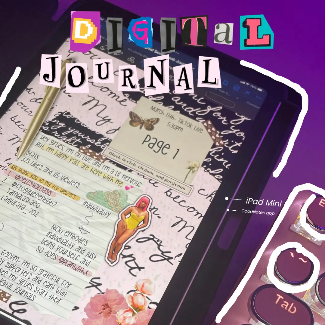 Digital Scrapbook Journal in GoodNotes 📓👩🏾‍💻💓