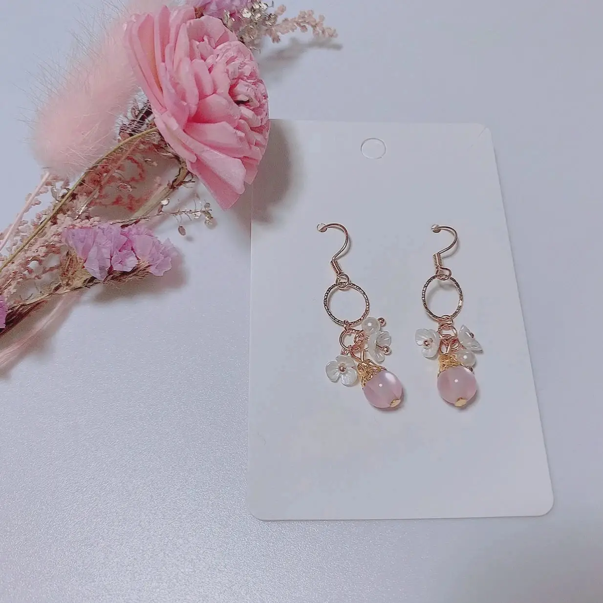 ピアス 18k パール ゴールド シェル 大ぶり そぐわない ハート バラ 