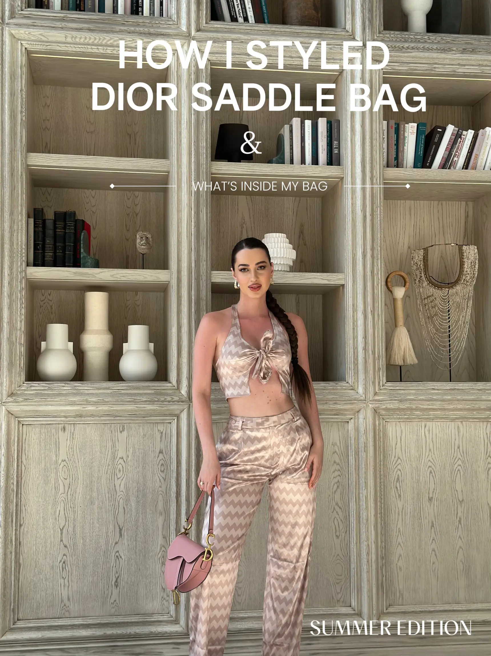 dior saddle bag inside