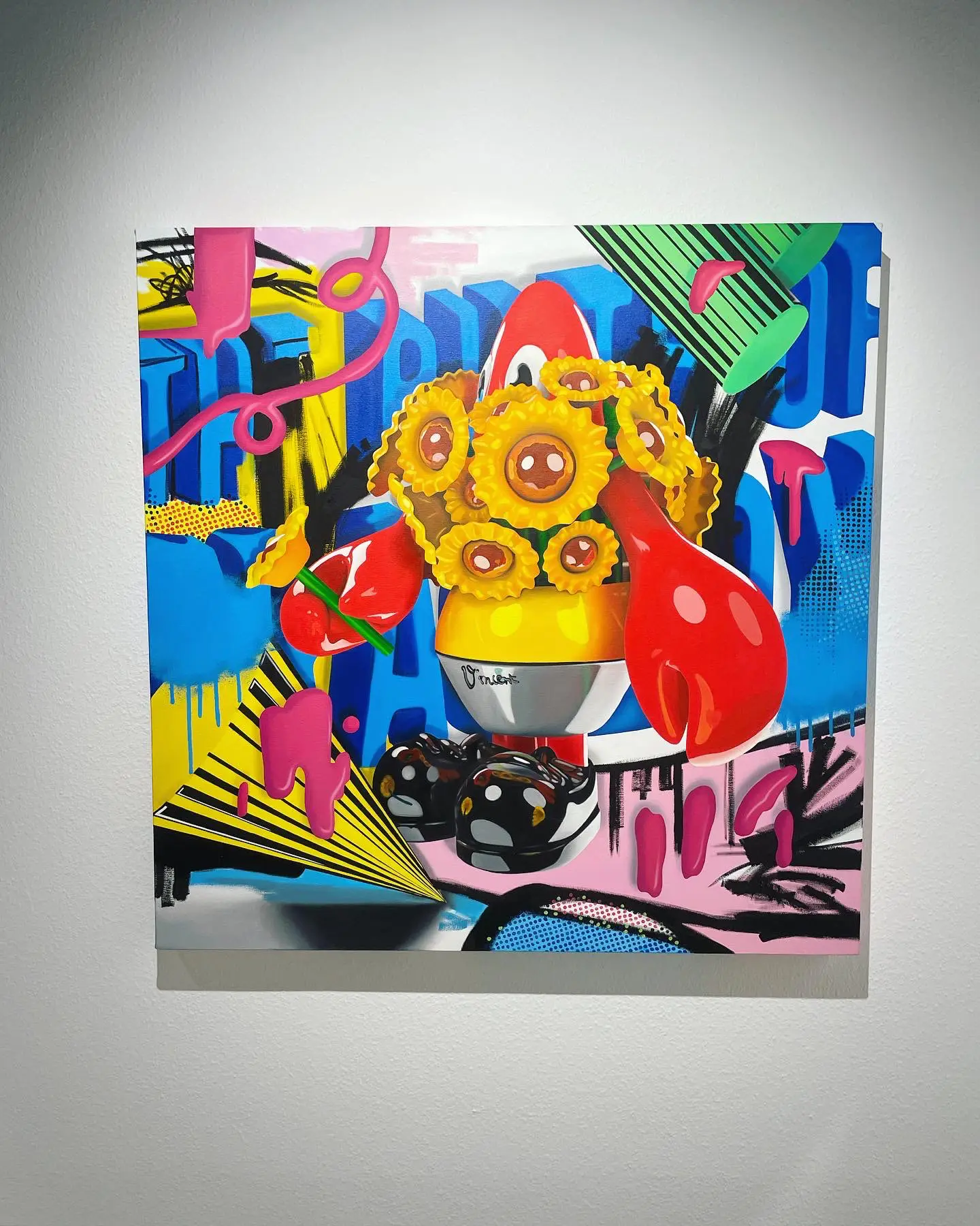 ヨーロピアンボブ キャンパス作品 シルクスクリーン KAWS バンクシー 