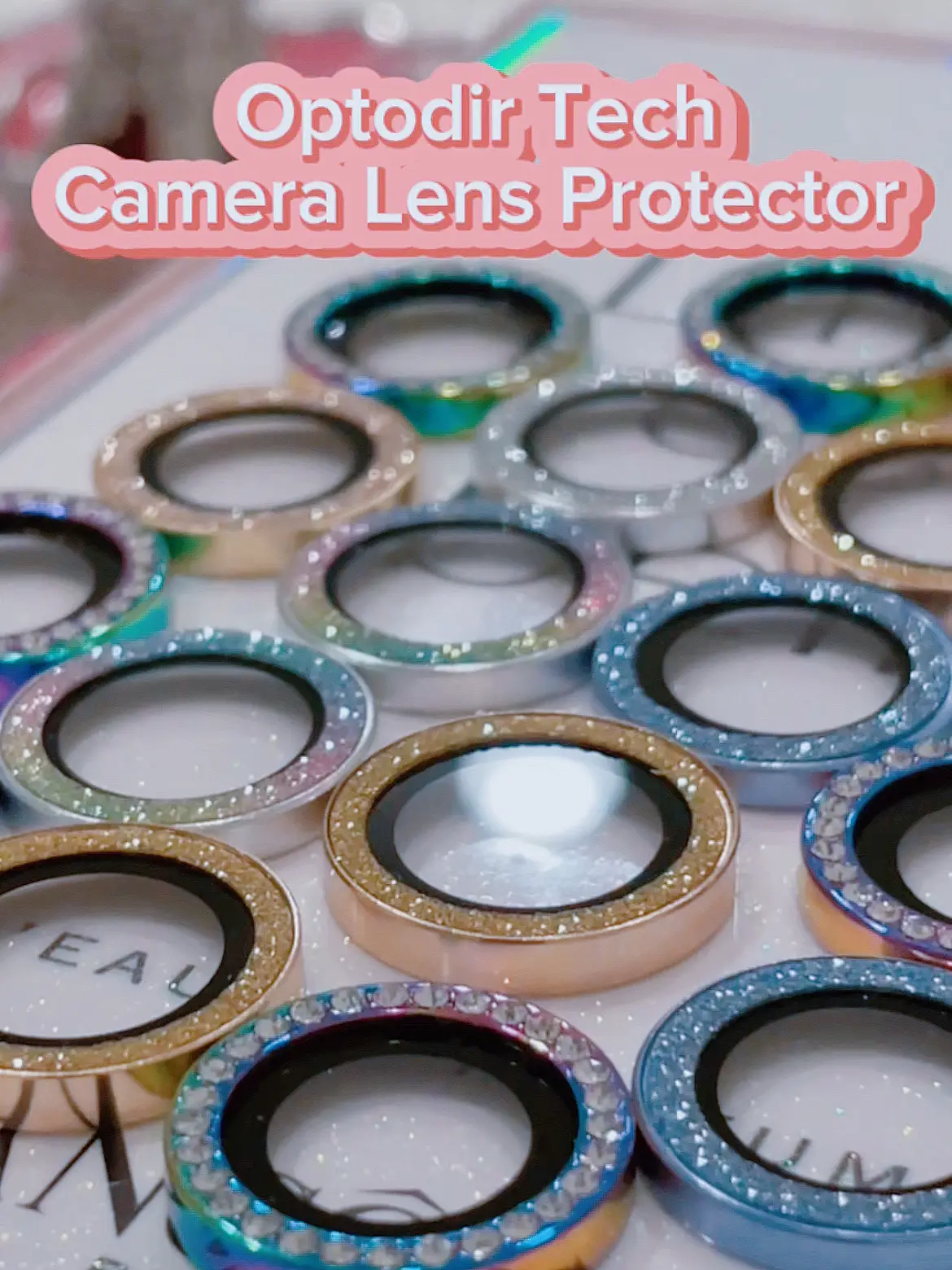 iPhone 13 Pro Max Camera Lens Protector - Glitter Gold - Fits any iPhone 13  Pro and iPhone 13 Pro Max - Optodir Tech