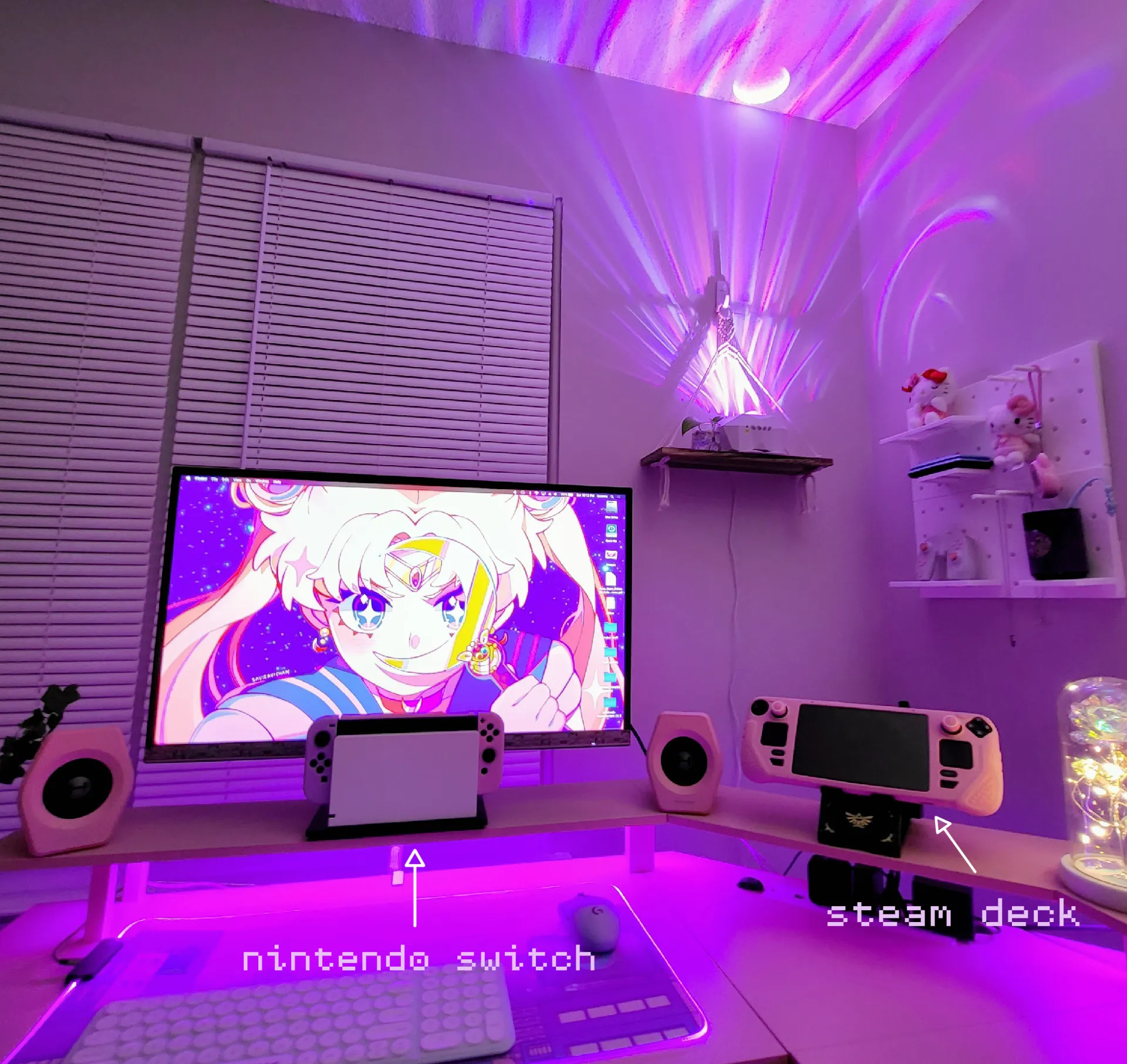 Purple Streaming Wokrstation  Video game rooms, Battlestation