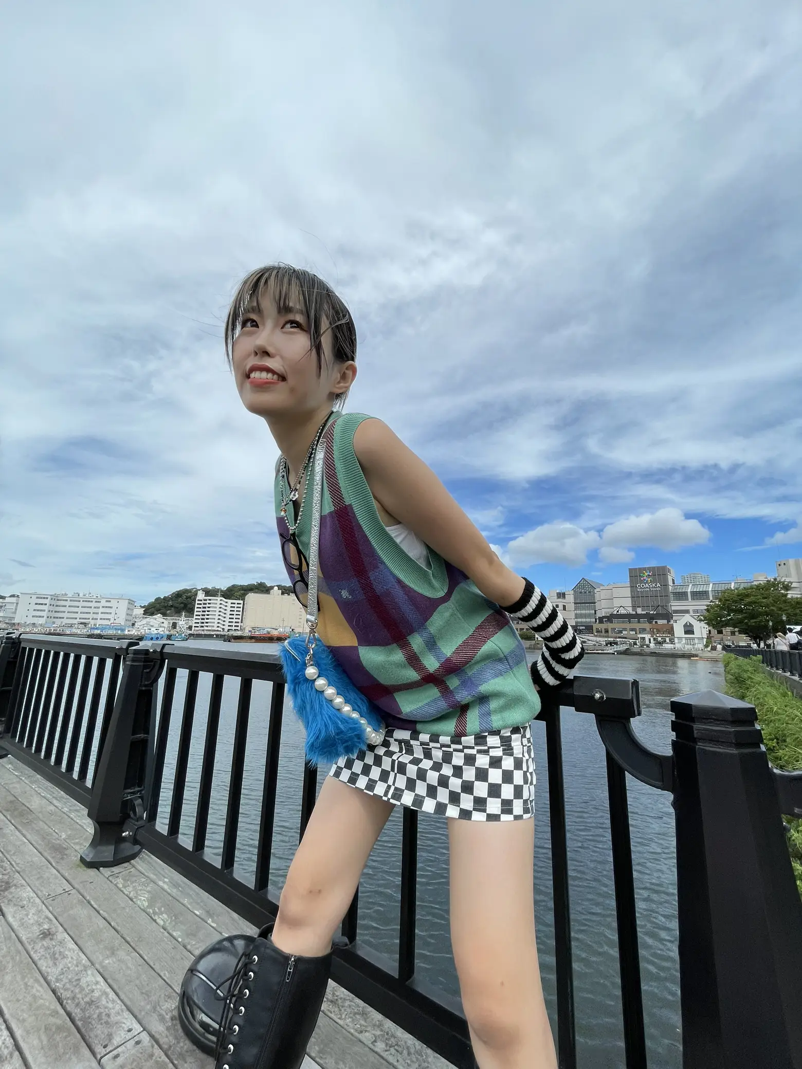 OOTD l 夏でも着たい🌀ニットベスト🌼 | ASAMY_アサミィが投稿した