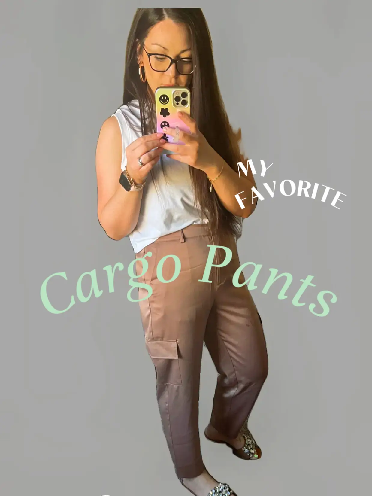 Satin Cargo Pants Outfit Ideas