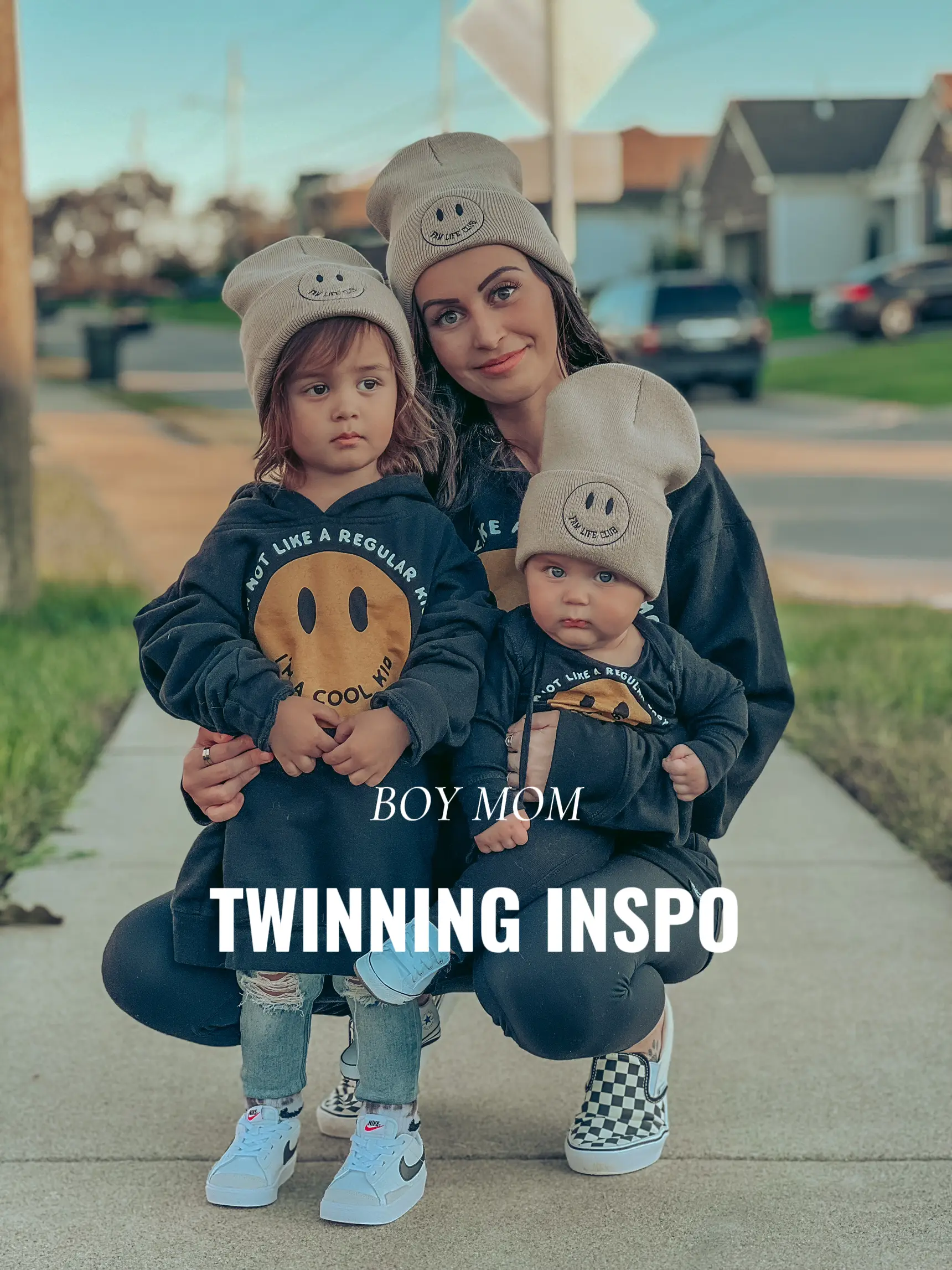 Twinning is winning + we love how cozy + cool these twins looks in