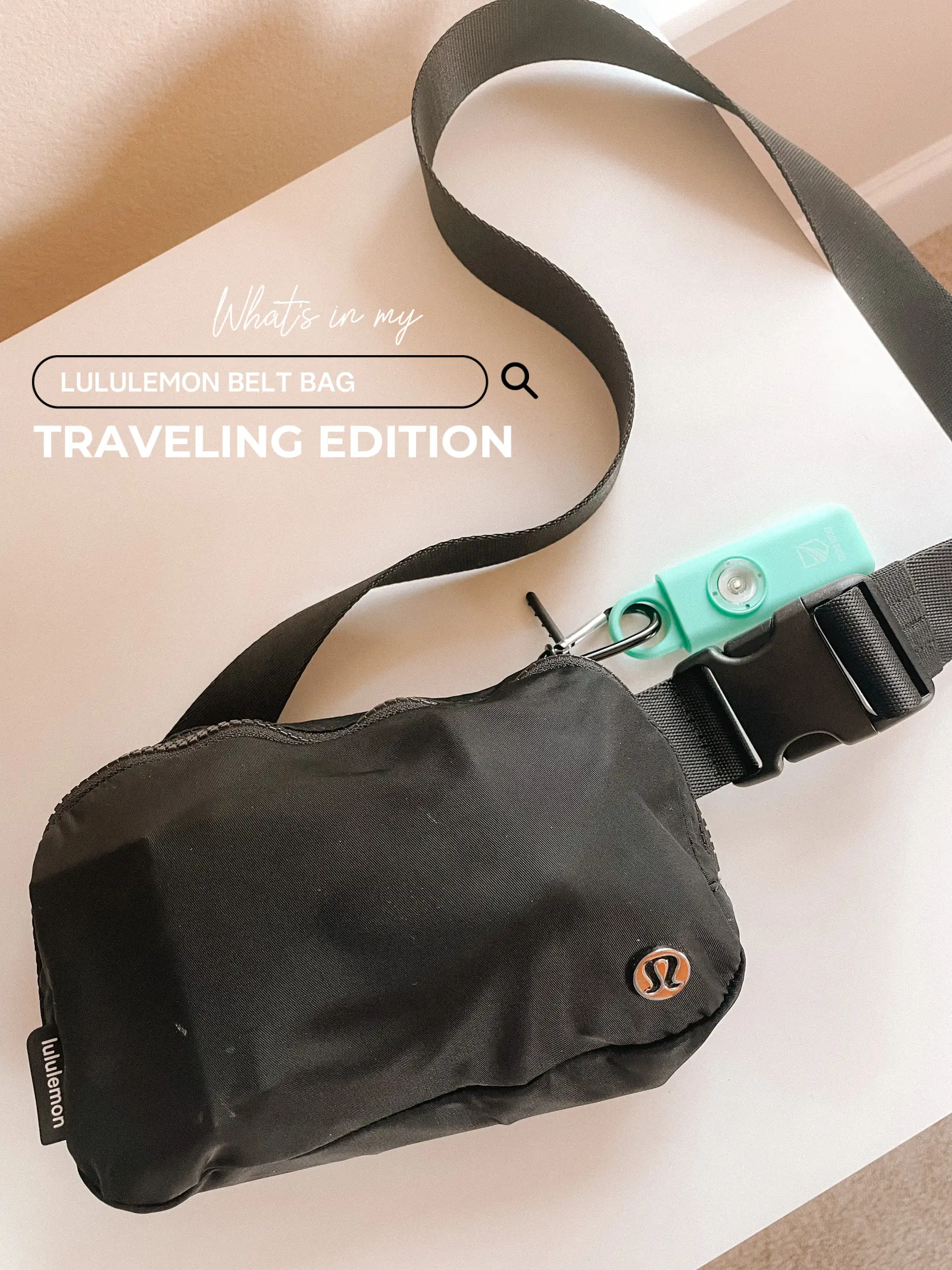Inside my Lululemon Belt Bag While Traveling!   🚊 | Zoe Elisabeth