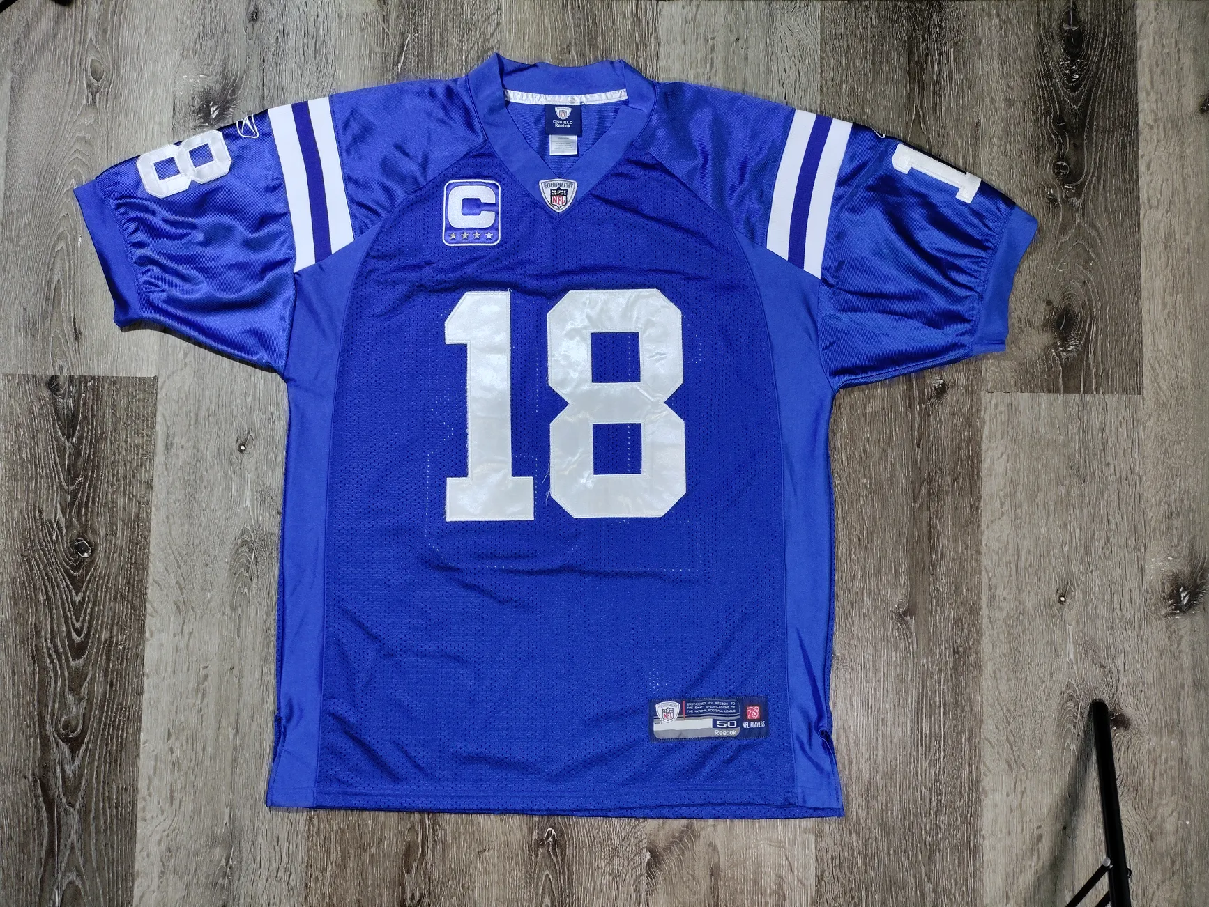 Reebok NFL Equipment Indianapolis Colts #18 Peyton Manning White