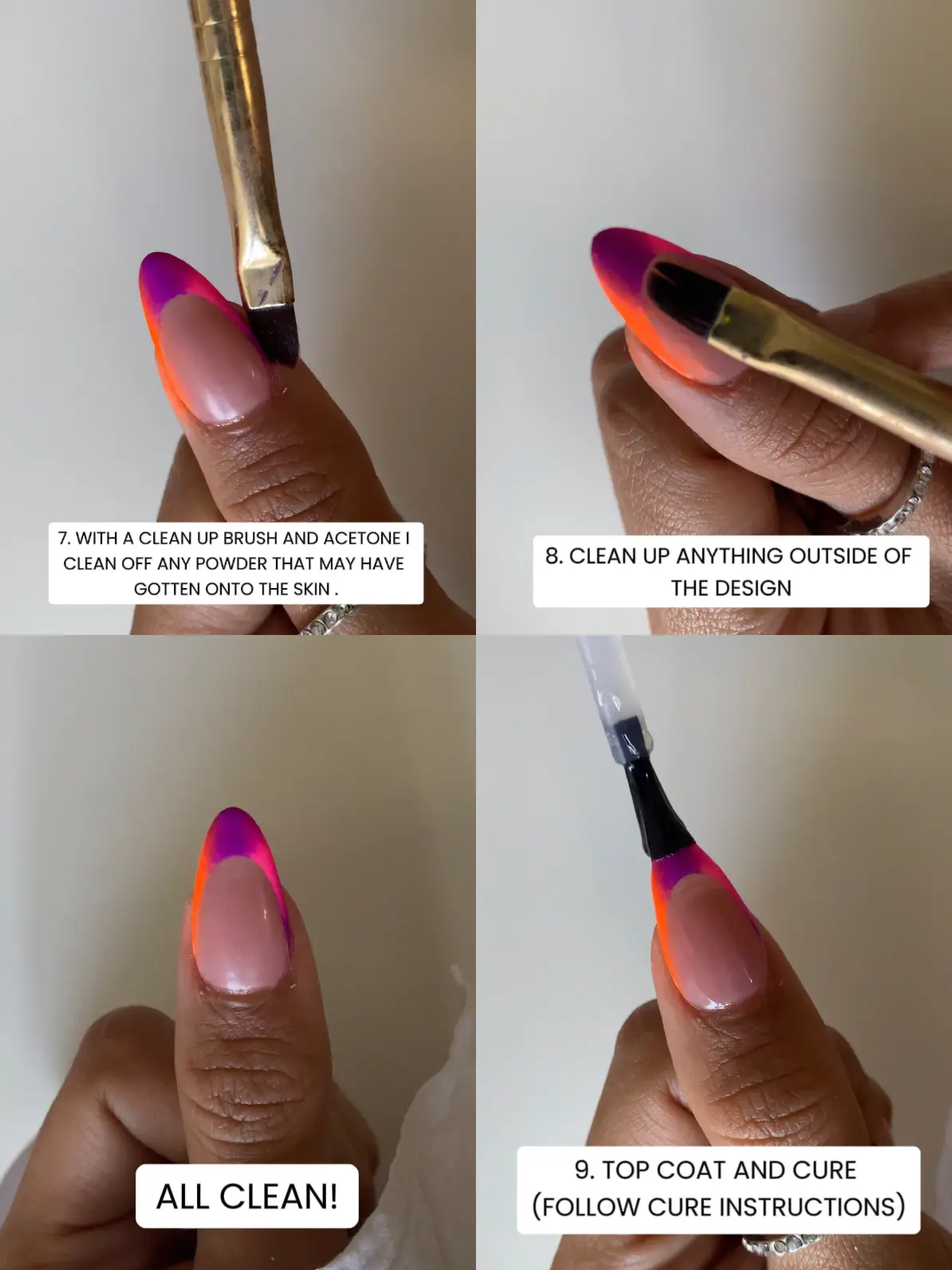 Pincel para acrilico de bellas nails designs