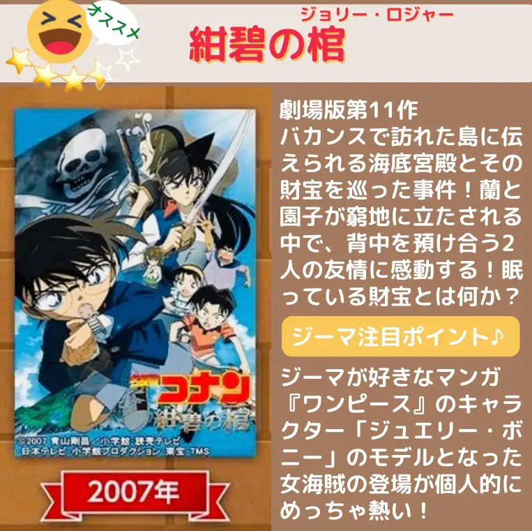 オススメ映画♪ジーマスター4.0⭐️】劇場版『名探偵コナン』紹介第四