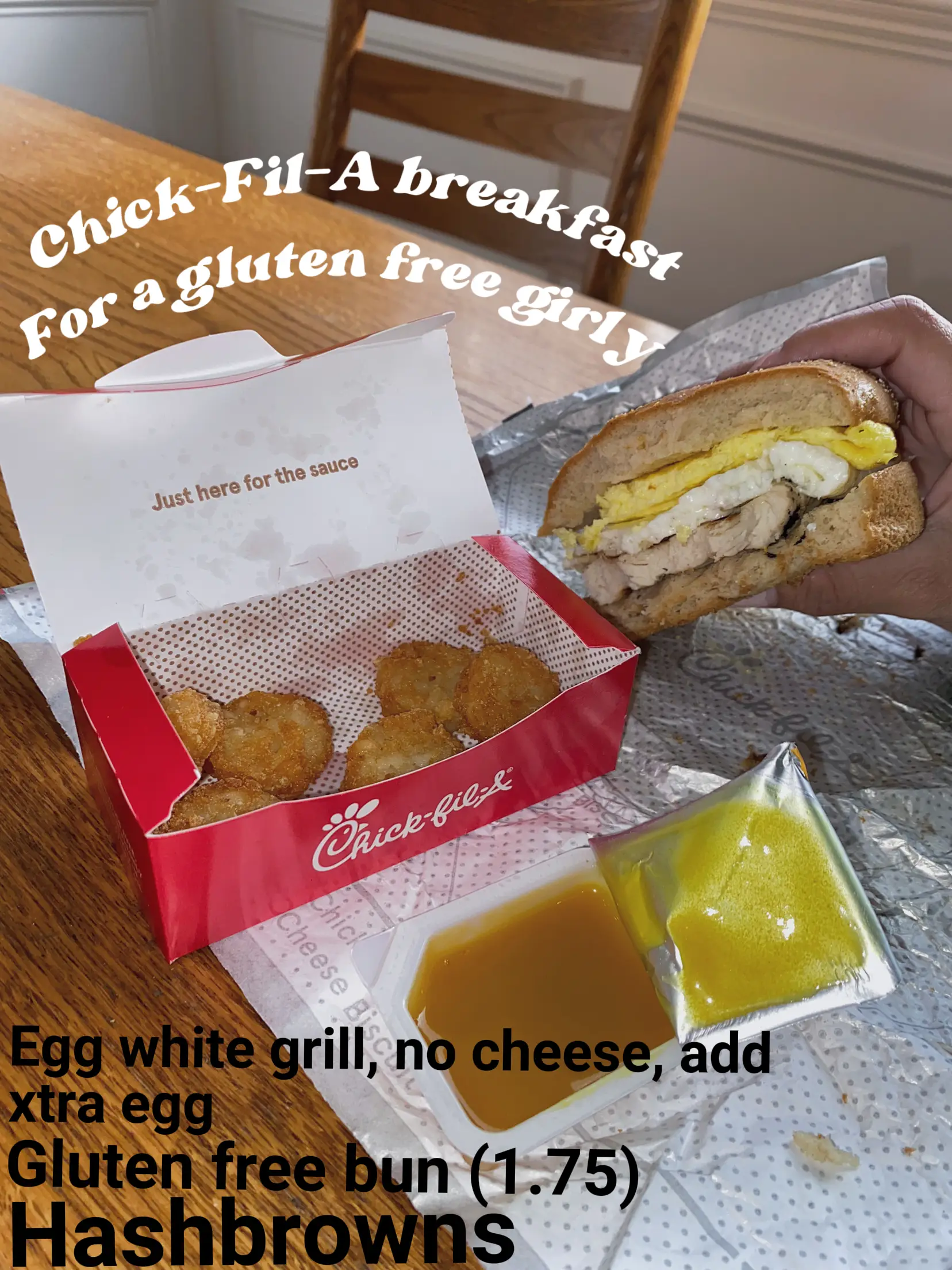 Chick-Fil-A breakfast for a gluten free gym girl🫶🏼 | Gallery posted by  Aly cat, Dawg | Lemon8