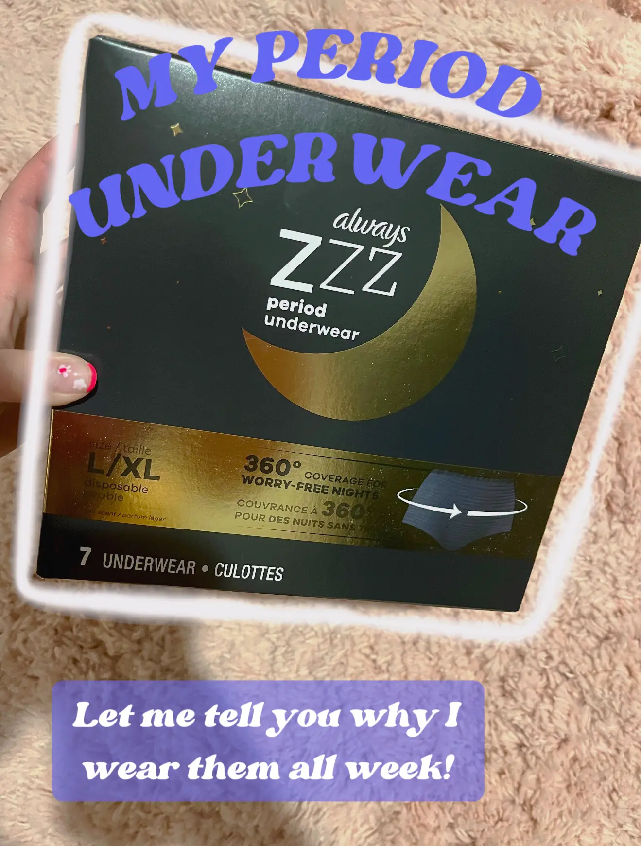 Always ZZZ Period Underwear L/XL 360° 3 Underwear . Culottes