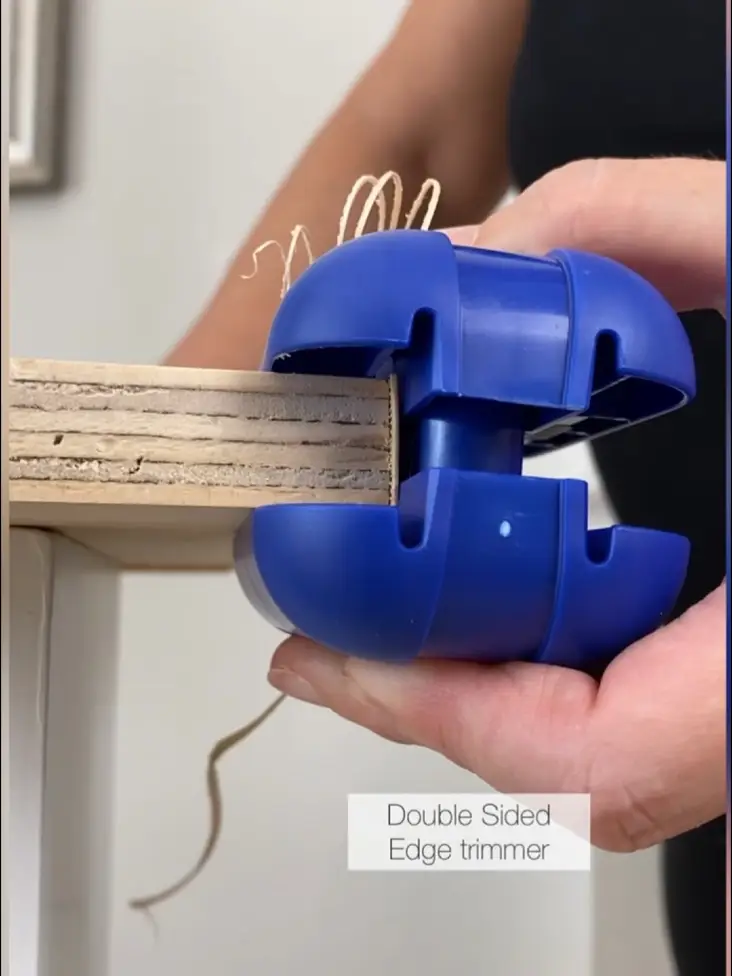 Double sided edge band trimmer Video published by DiscoveryofDIY Lemon8