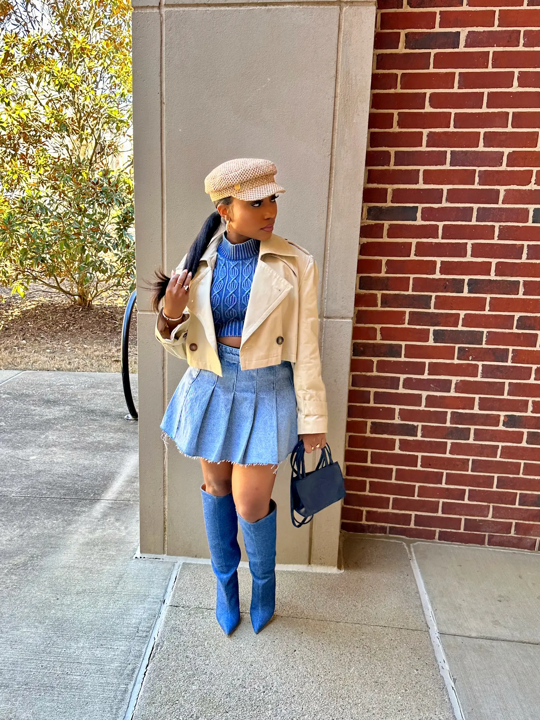 Denim Mini Skirt and Boot Style, Gallery posted by Jessica Bell