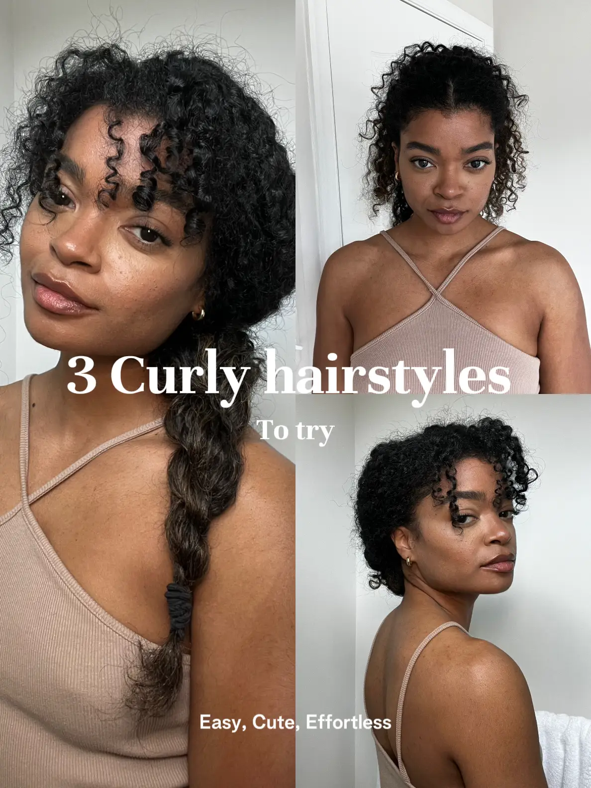Cool Girl” Curly Hairstyle! would you try it? 🫶🏽 #curlyhair