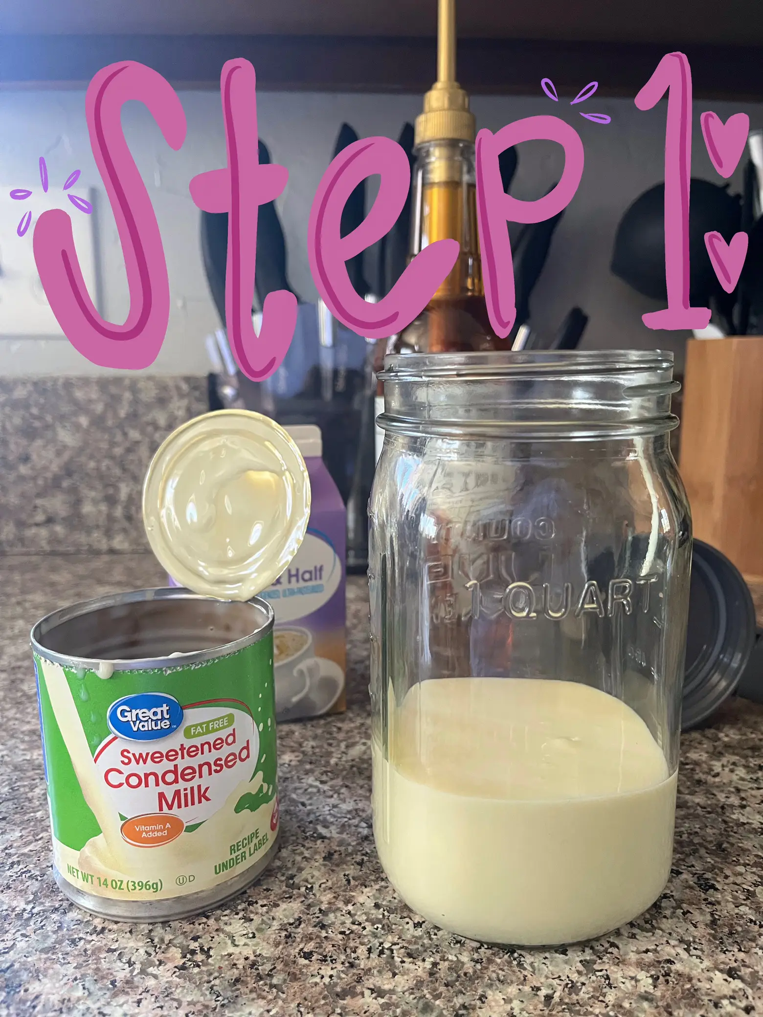 Homemade Coffee creamer recipe from @thecraftologist