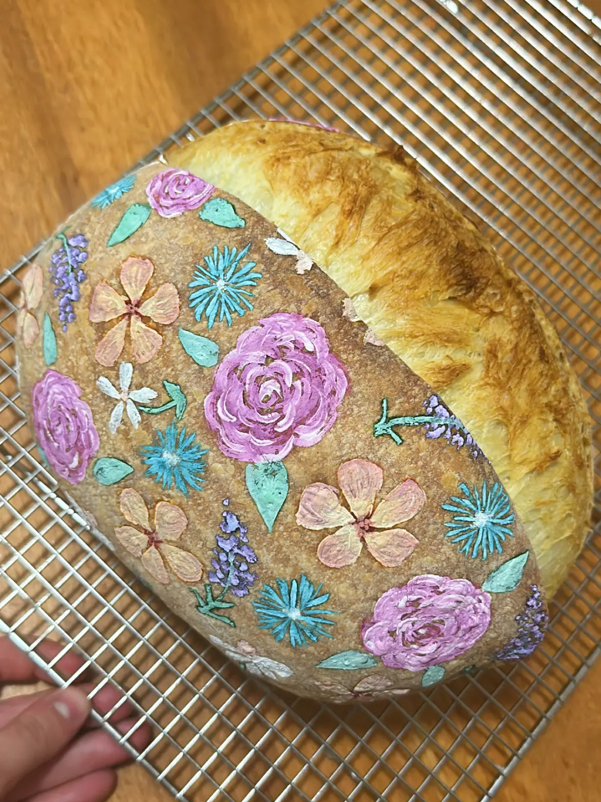 Too pretty to eat Painted Sourdough bread Gallery posted by