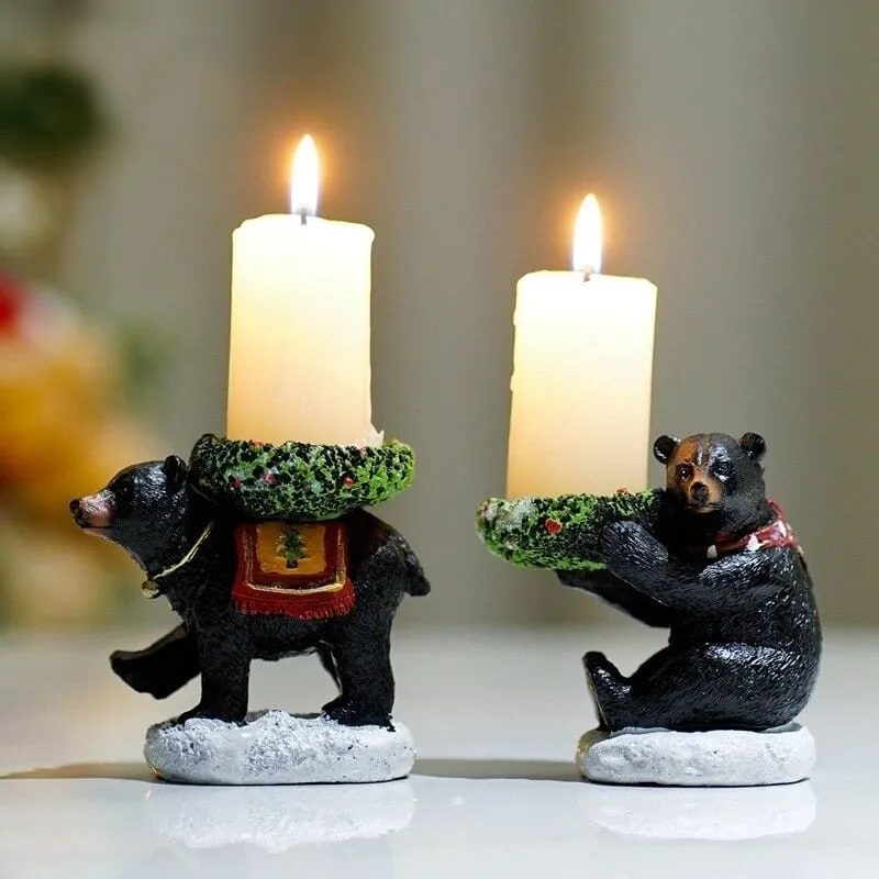 Campfire Bears Candle, Cute Candle, Sweet Marshmallow Scent 