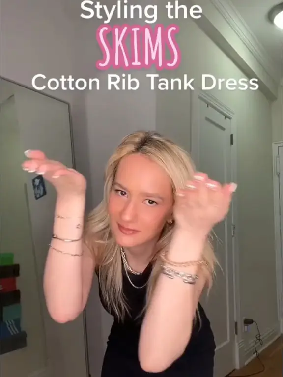 Styling the skims cotton rib tank dress!
