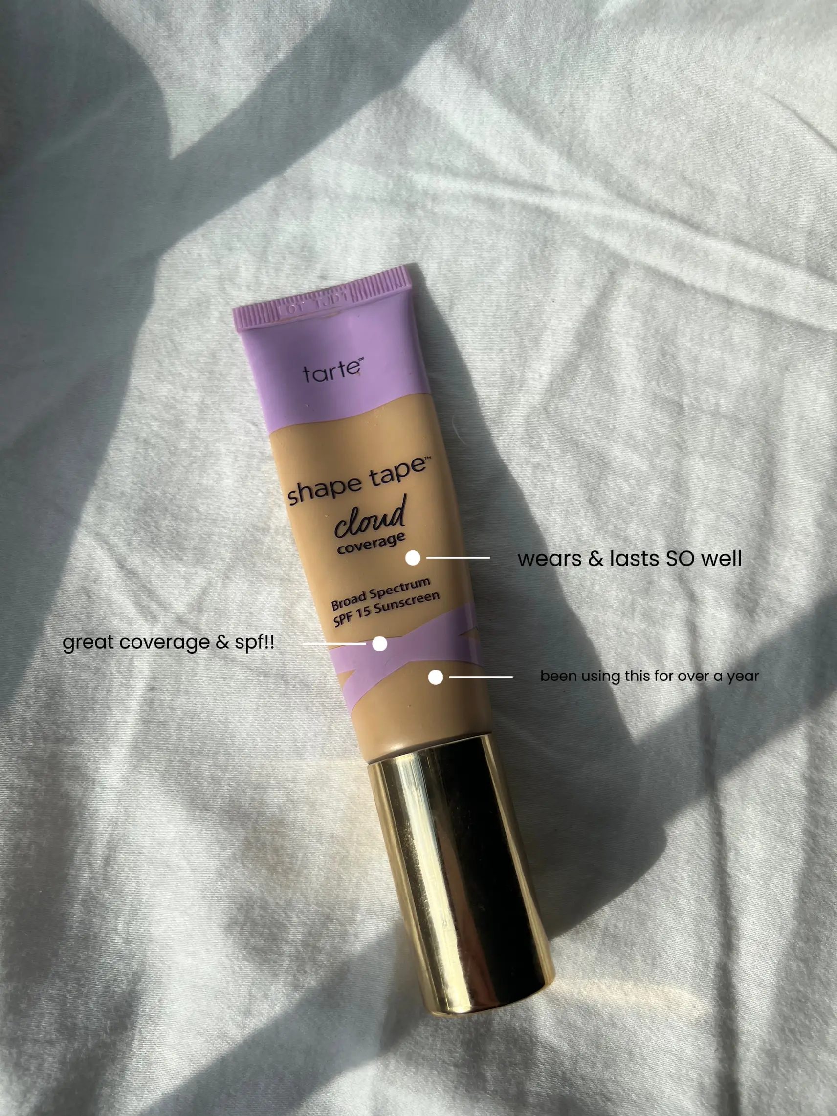 Tarte Shape Tape Cloud Cream Foundation, 36S, SPF 15, 1 fl oz/30