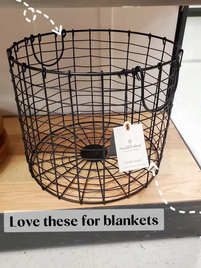 Small Wire Storage Basket Black - Hearth & Hand™ with Magnolia
