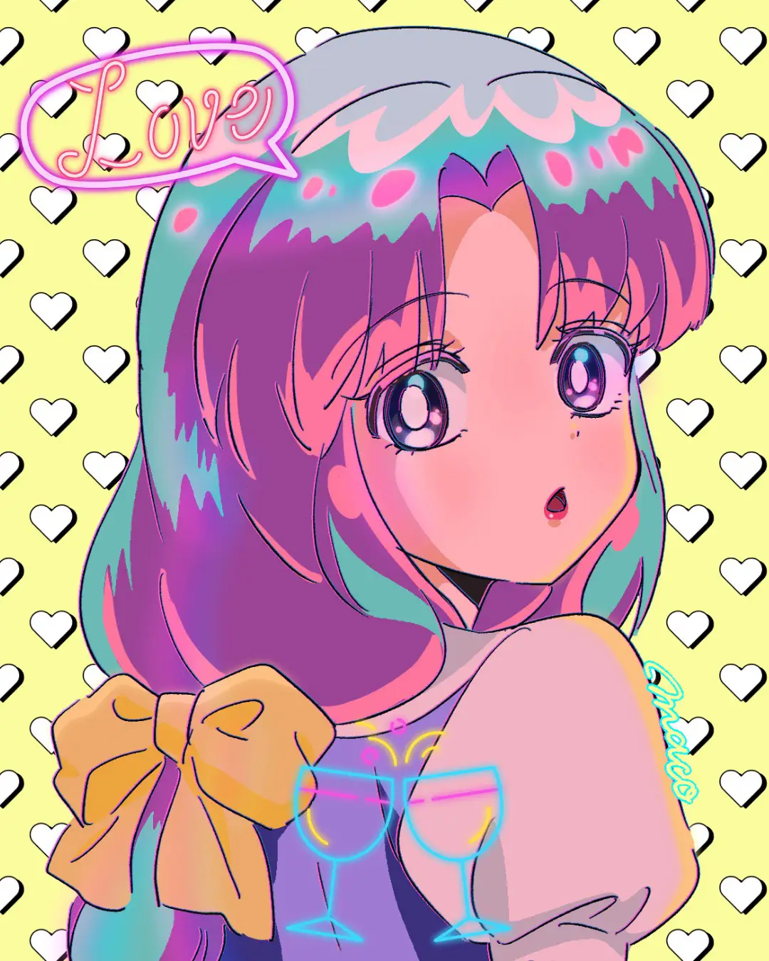 カフェ雑誌風イラスト | 𝕞𝕒𝕔𝕠_エモいイラスト作家が投稿したフォト  