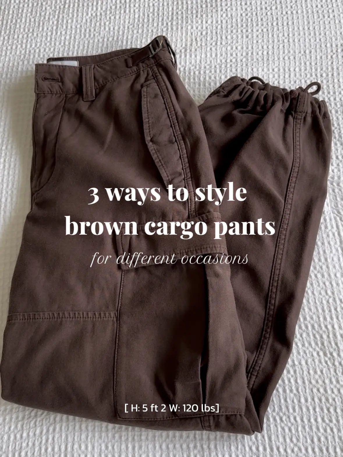 alo yoga it girl cargo pants in espresso brown 🐻