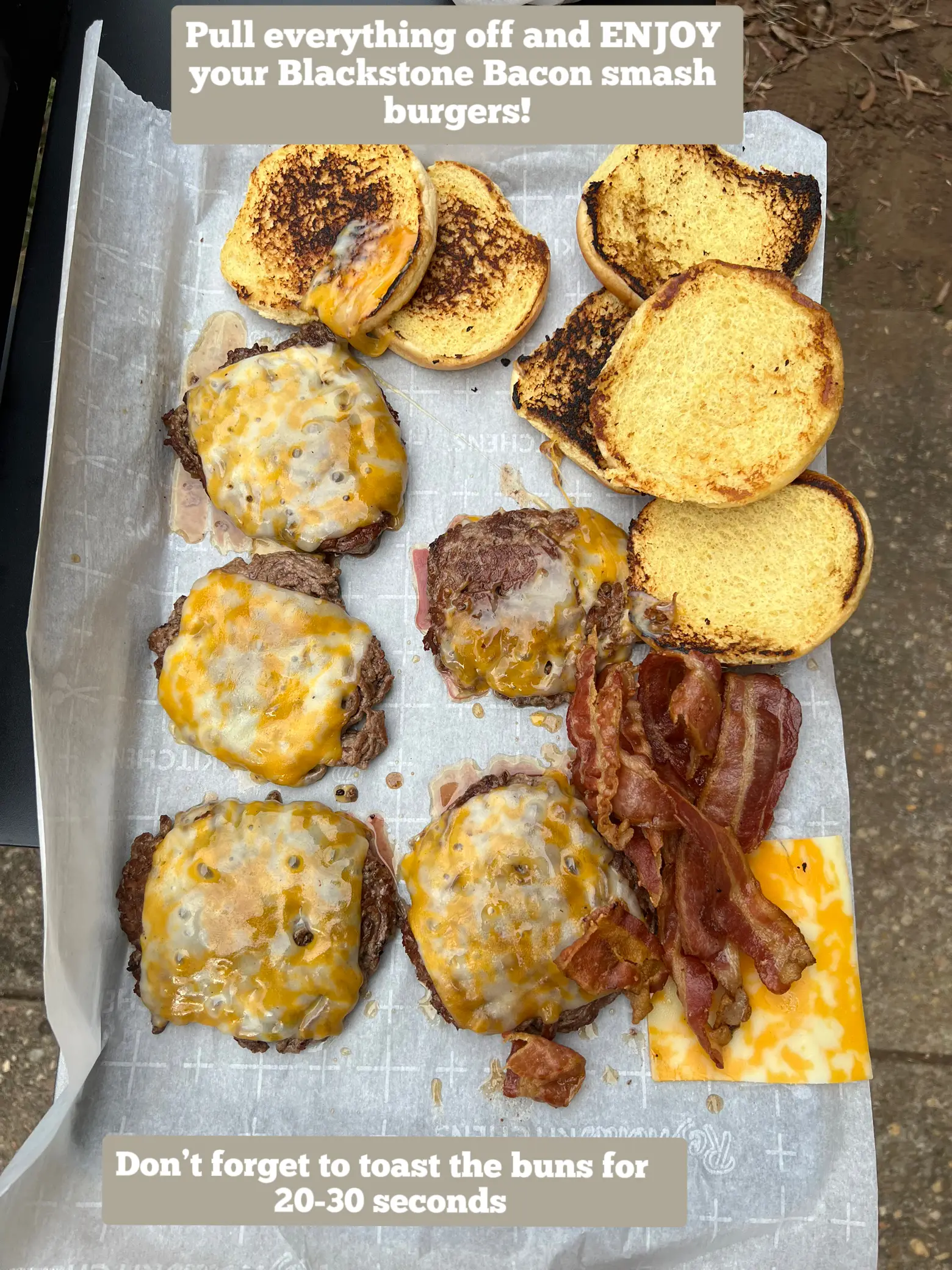 Blackstone BBQ Bacon Smash Burgers - The Primitive Dish