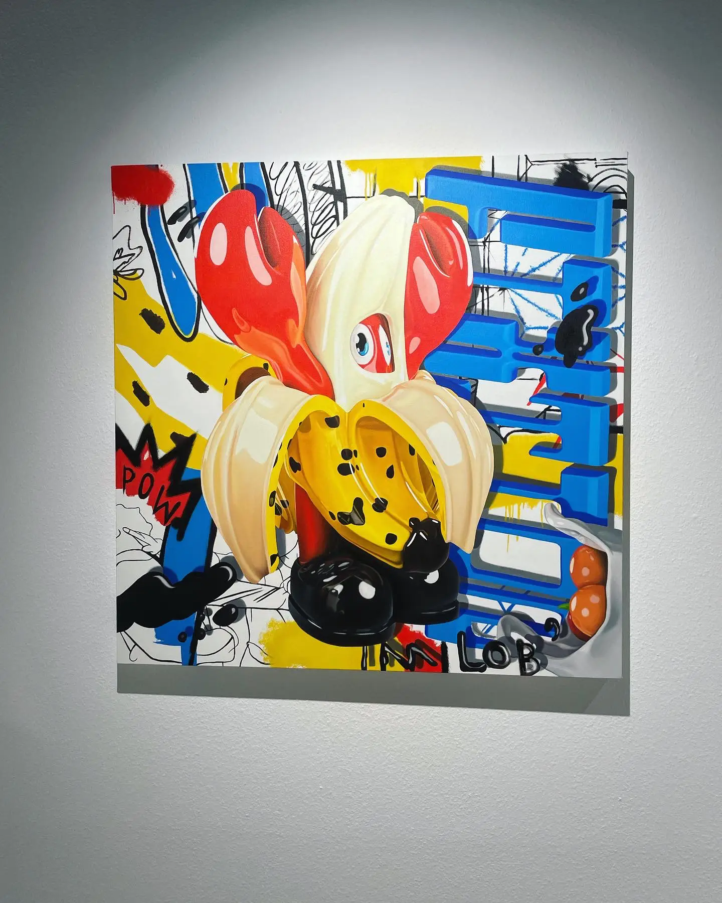 ヨーロピアンボブ キャンパス作品 シルクスクリーン KAWS バンクシー 