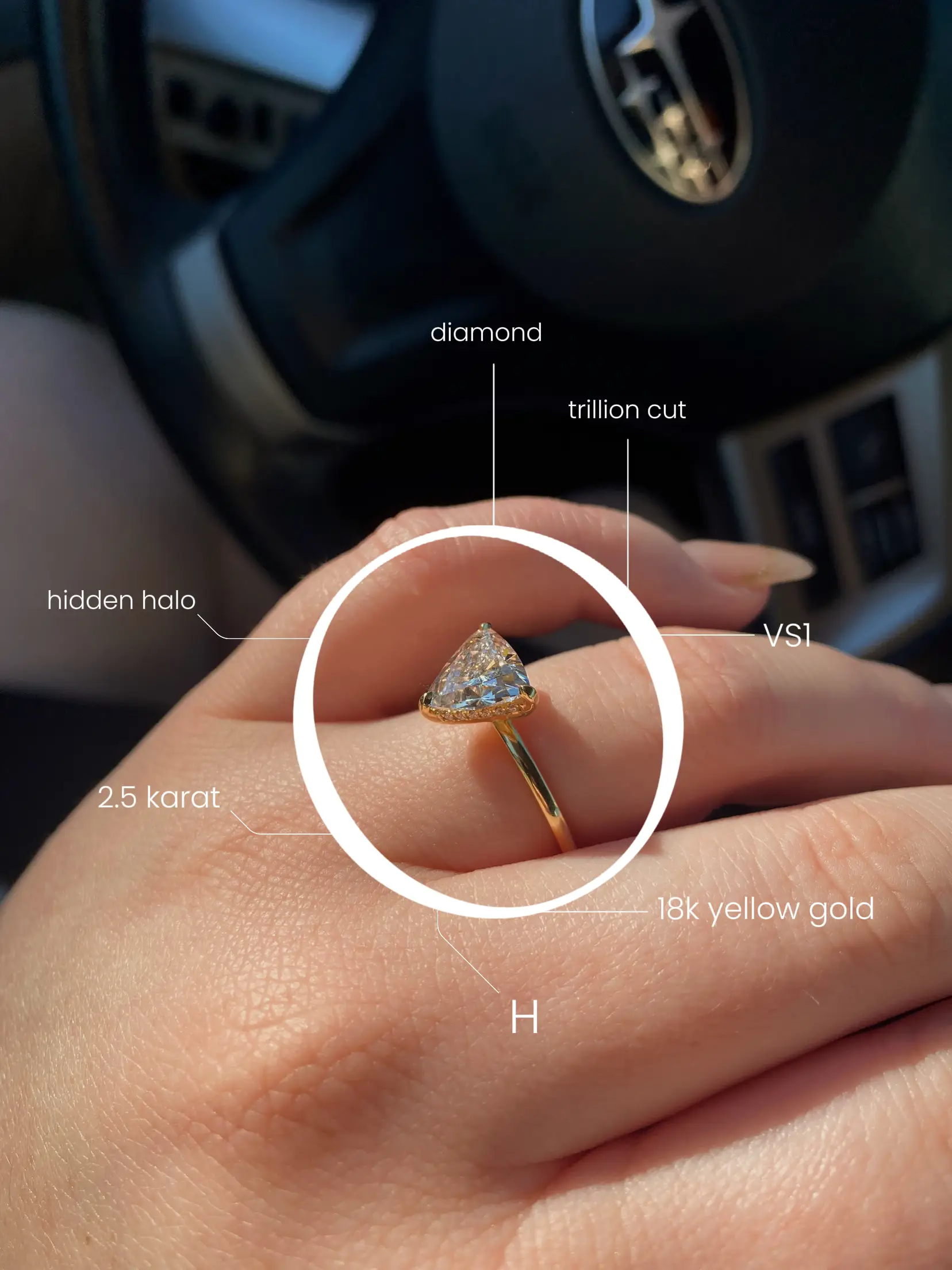 2.50 Carat Pear Shape Diamond Yellow Gold Solitaire Ring | Yellow Gold | by Lauren B Jewelry