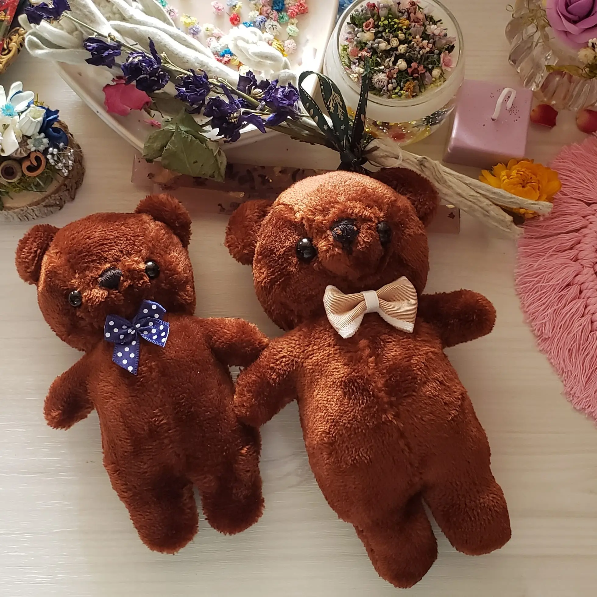 驚く妹くま ぬいぐるみ ハンドメイド 海外作家様 テディベア ピンク 部屋飾り 驚く妹くま ぬいぐるみ ハンドメイド 海外作家様 テディベア