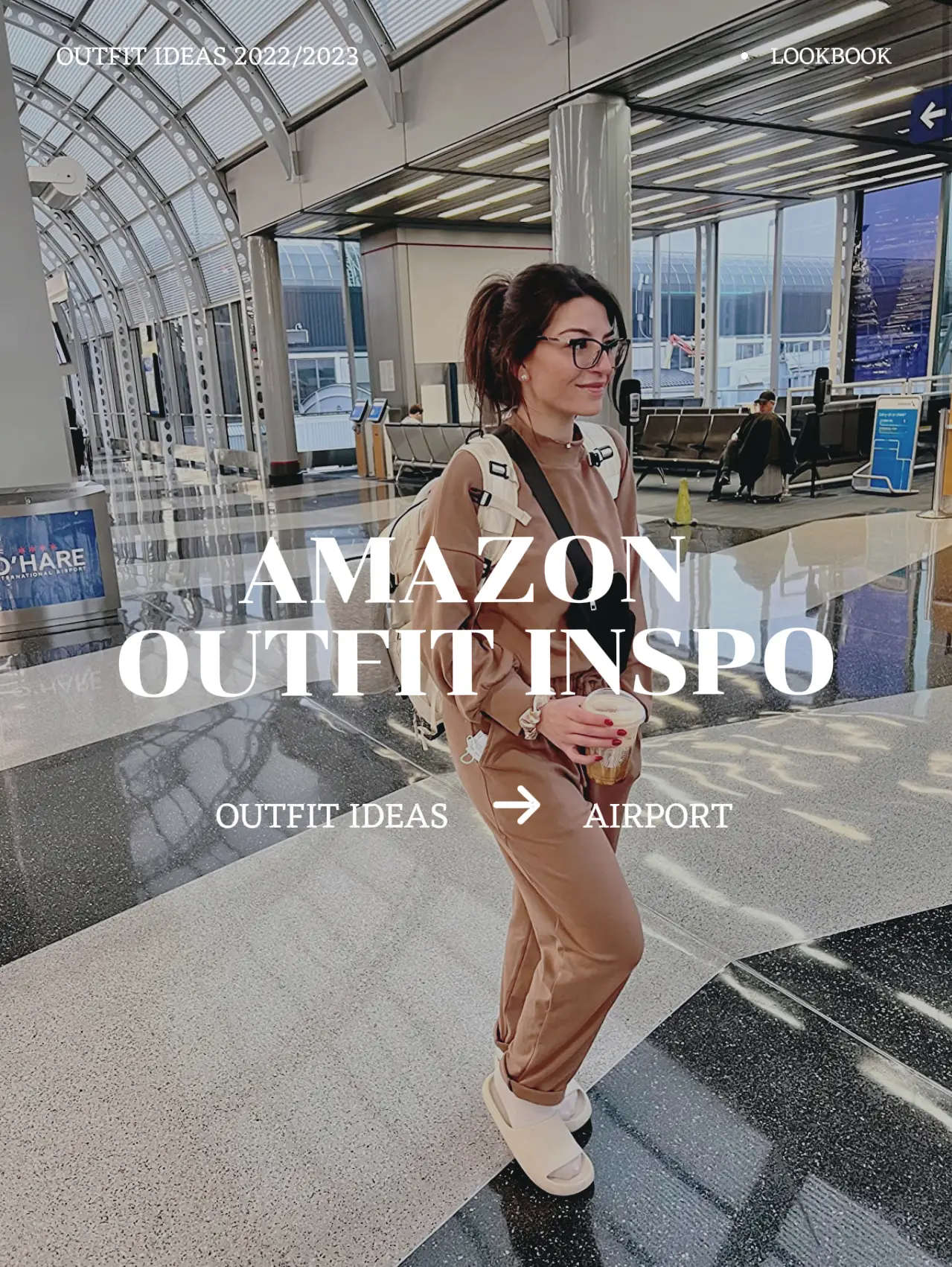 🔗 in B0. Airport travel outfit idea that is comfortable and