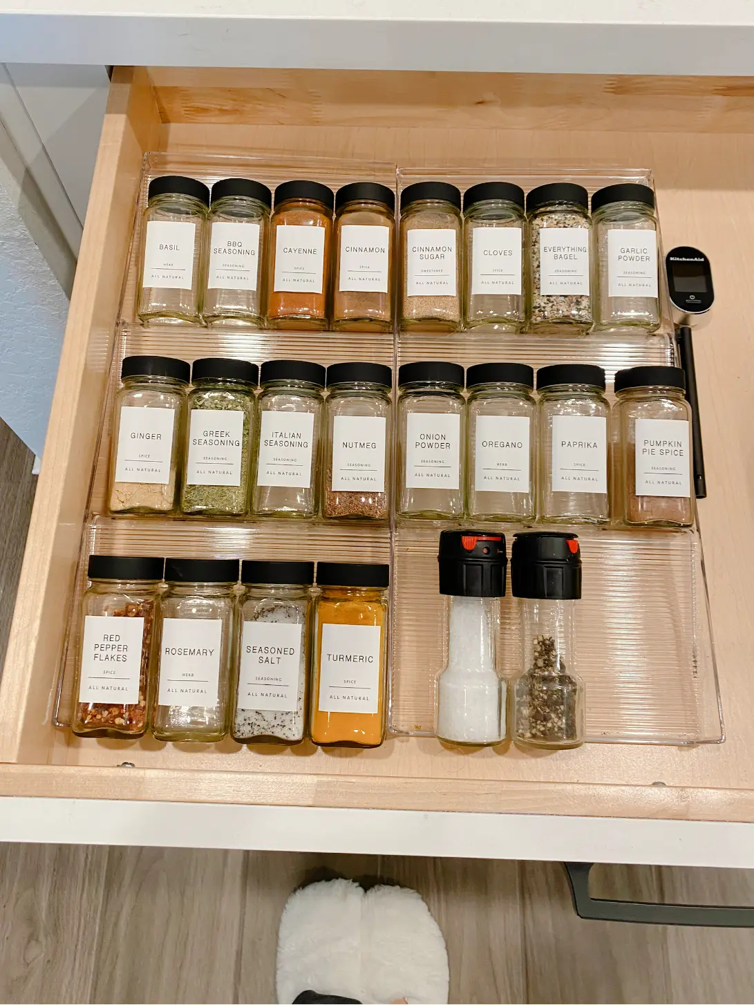 How to Make a Spice Drawer Organizer in a Small Space - Sabrinas Organizing