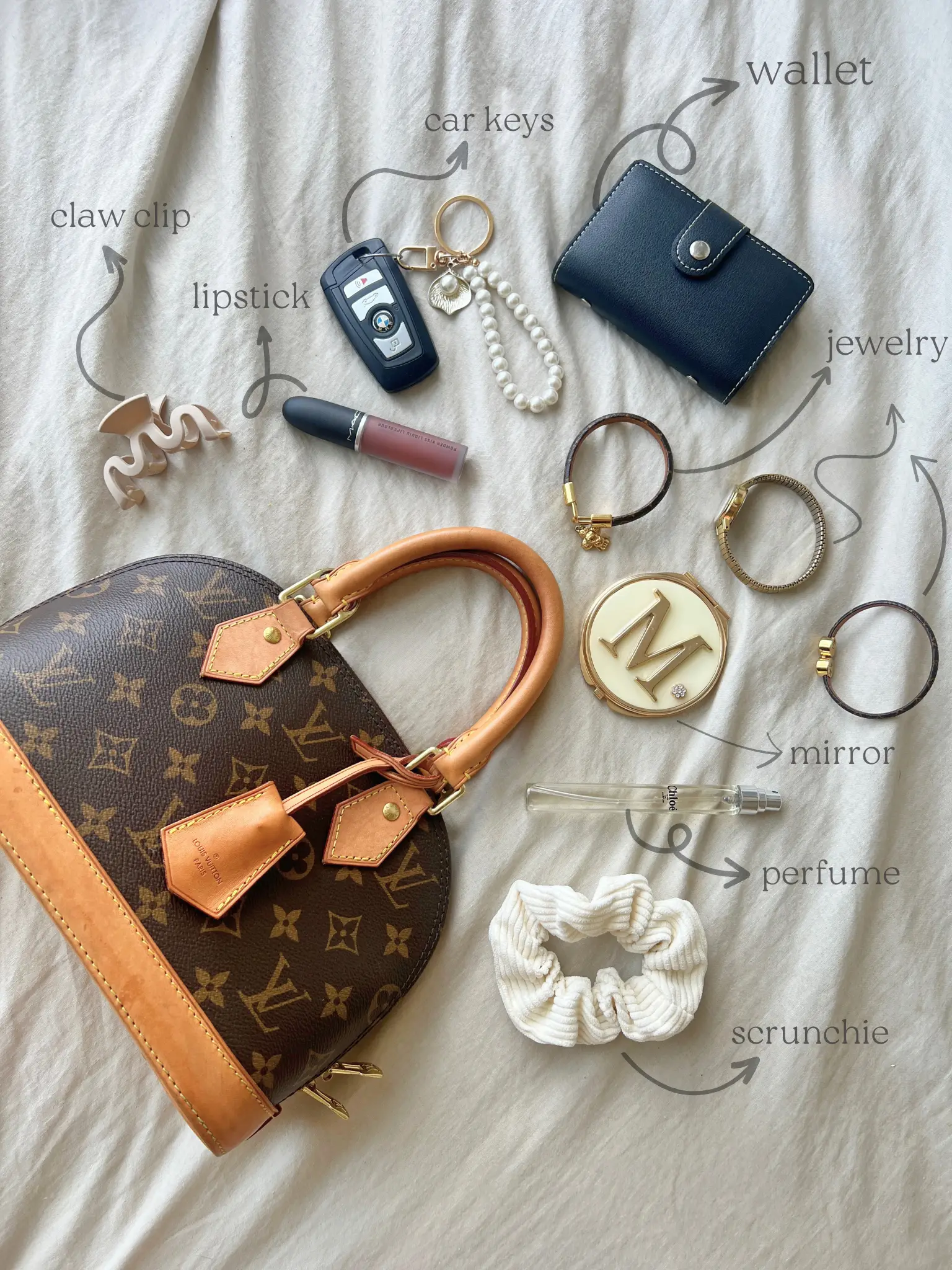 WHAT'S IN MY BAG? ✨ Louis Vuitton Alma BB, Gallery posted by éternelle  luxe