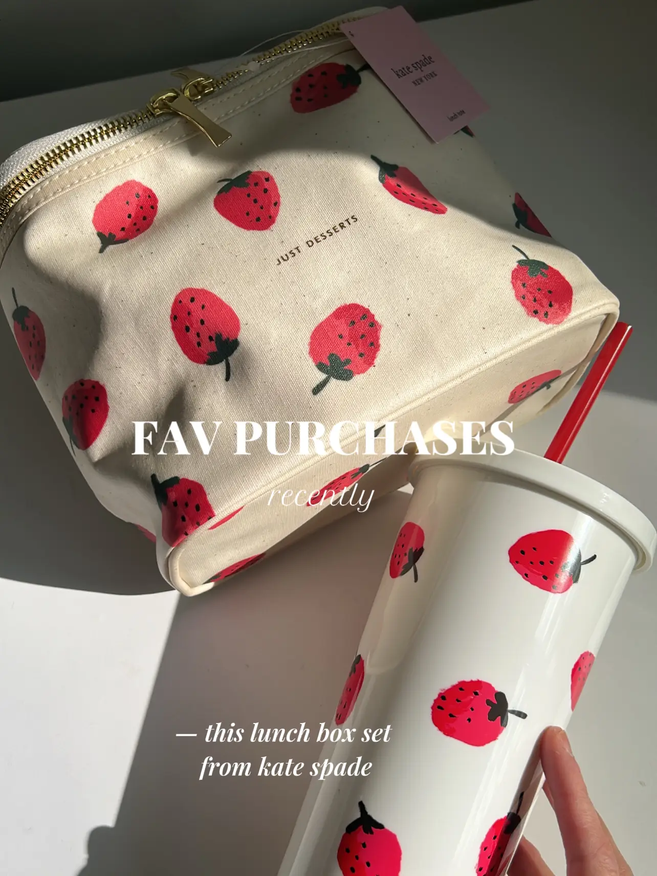 Kate spade strawberry store lunch box