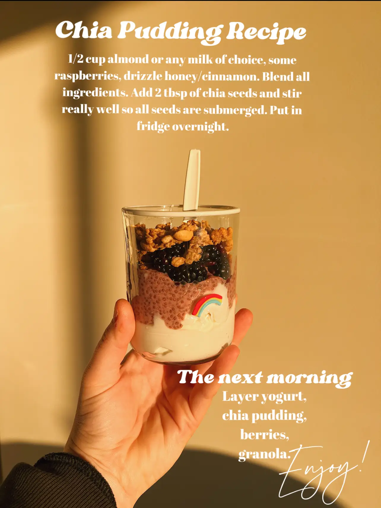 Chia pudding parfait recipe 🫐 แกลเลอรีที่โพสต์โดย Kayla Neumann Lemon8