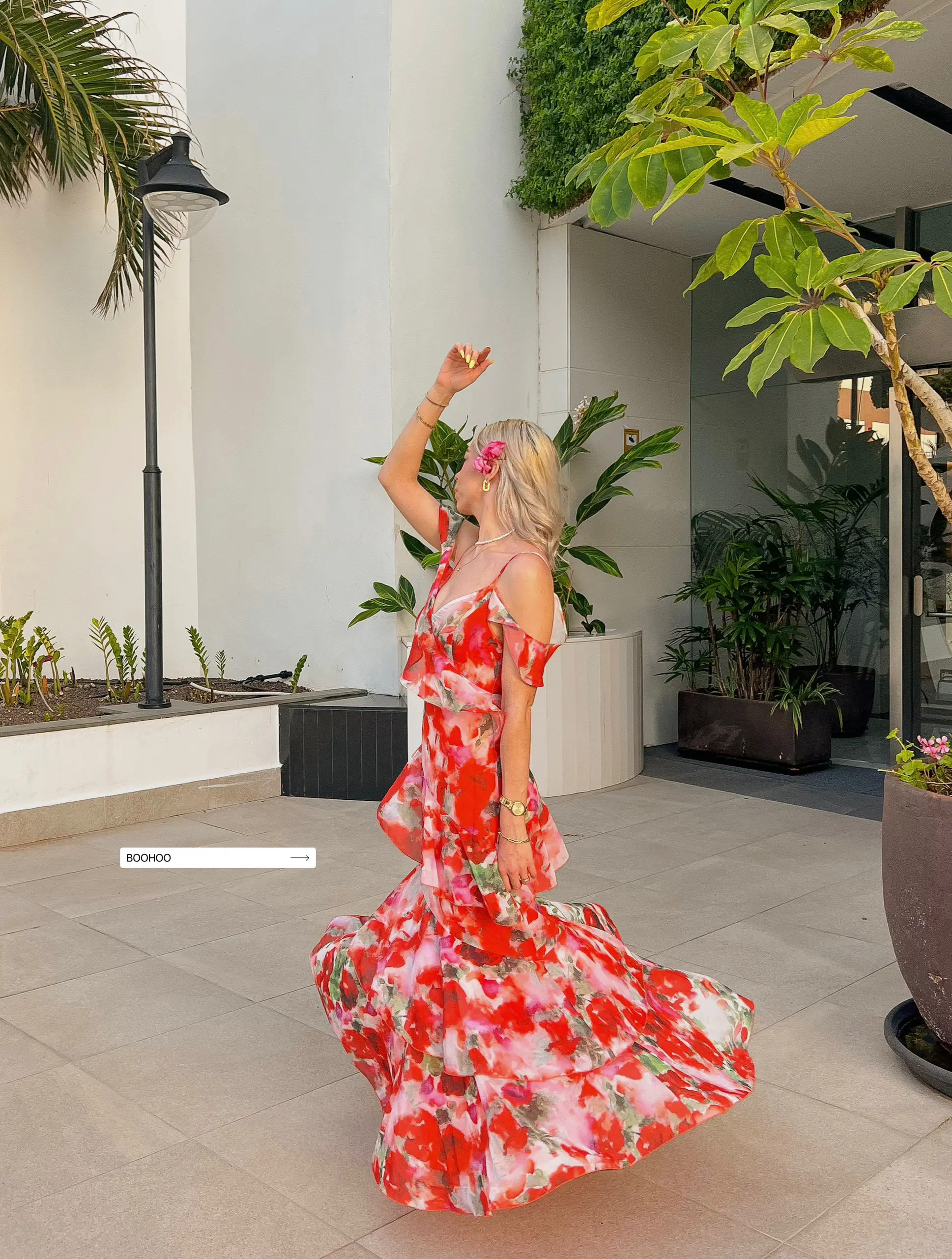 DANCING LEOPARD Summer Wedding Jade Slip Dress Size 6 Pink Ditzy