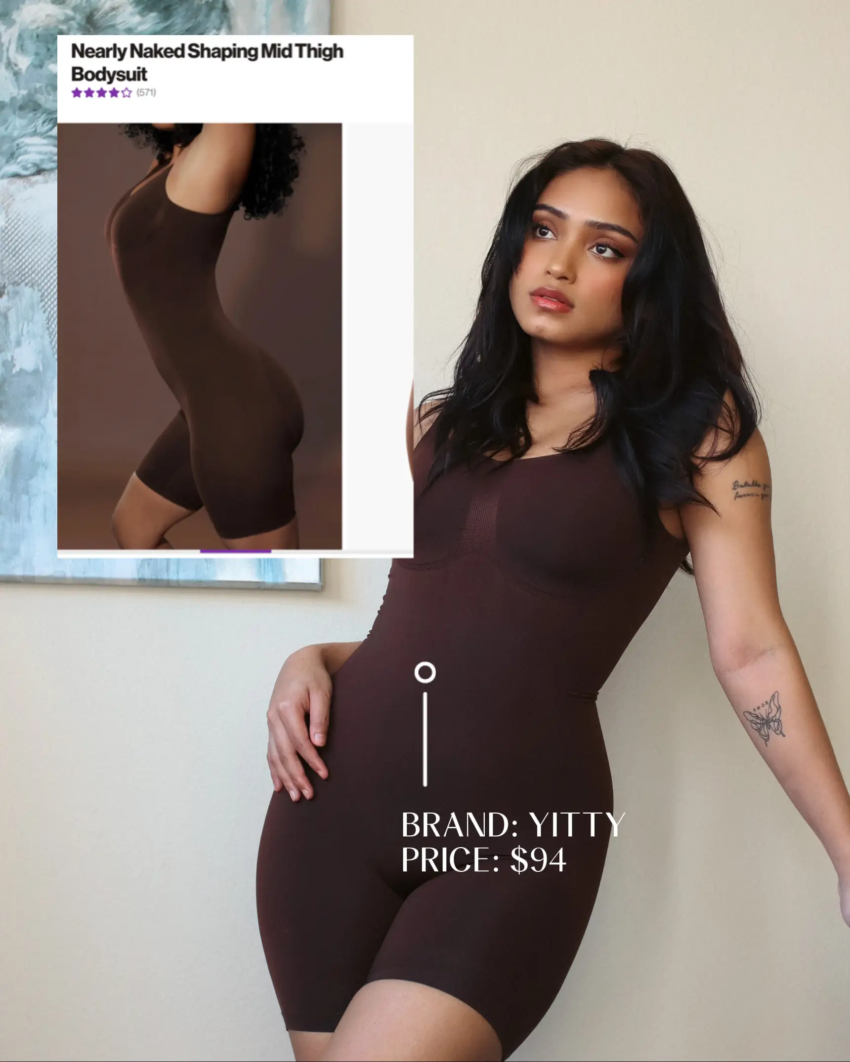 Yitty + Nearly Naked Shaping Mid Thigh Bodysuit