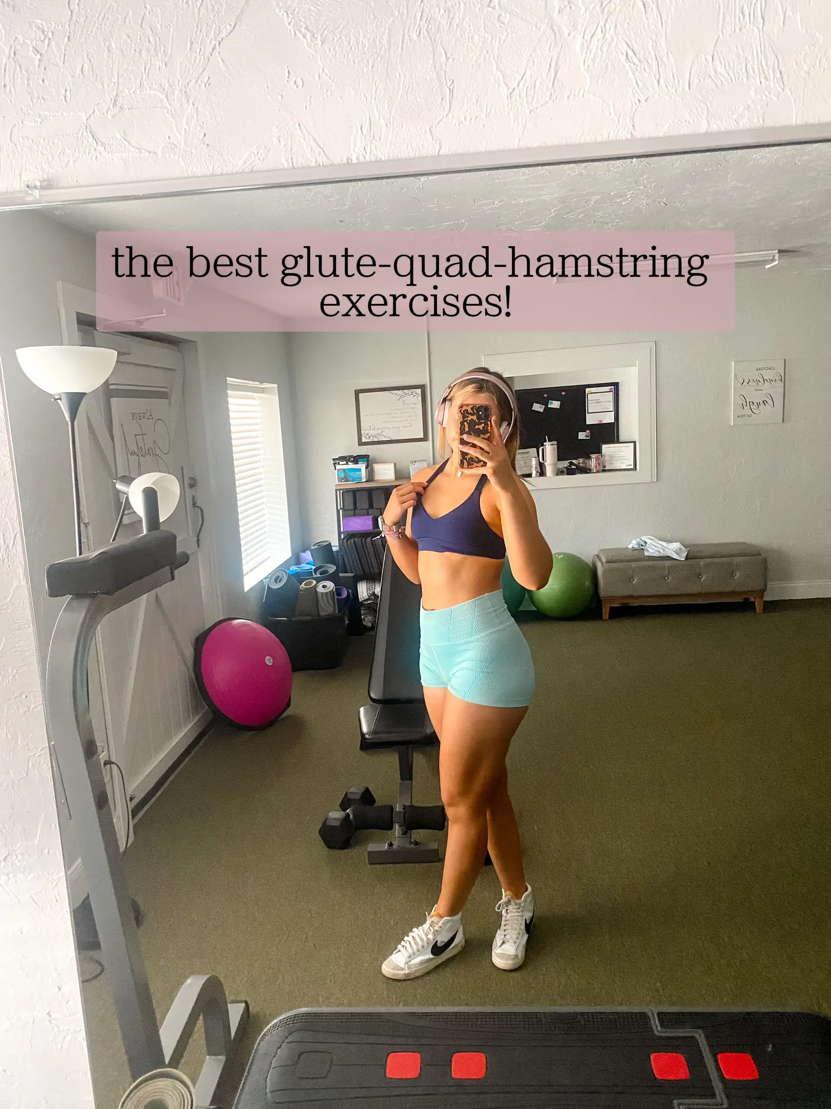 Quad hamstring best sale glute workout