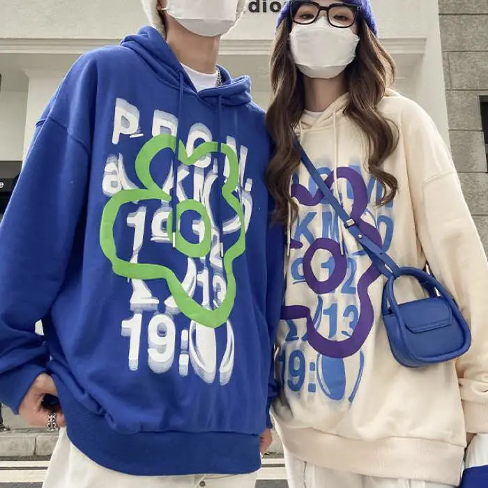 Hoodie couple 2024 korean style