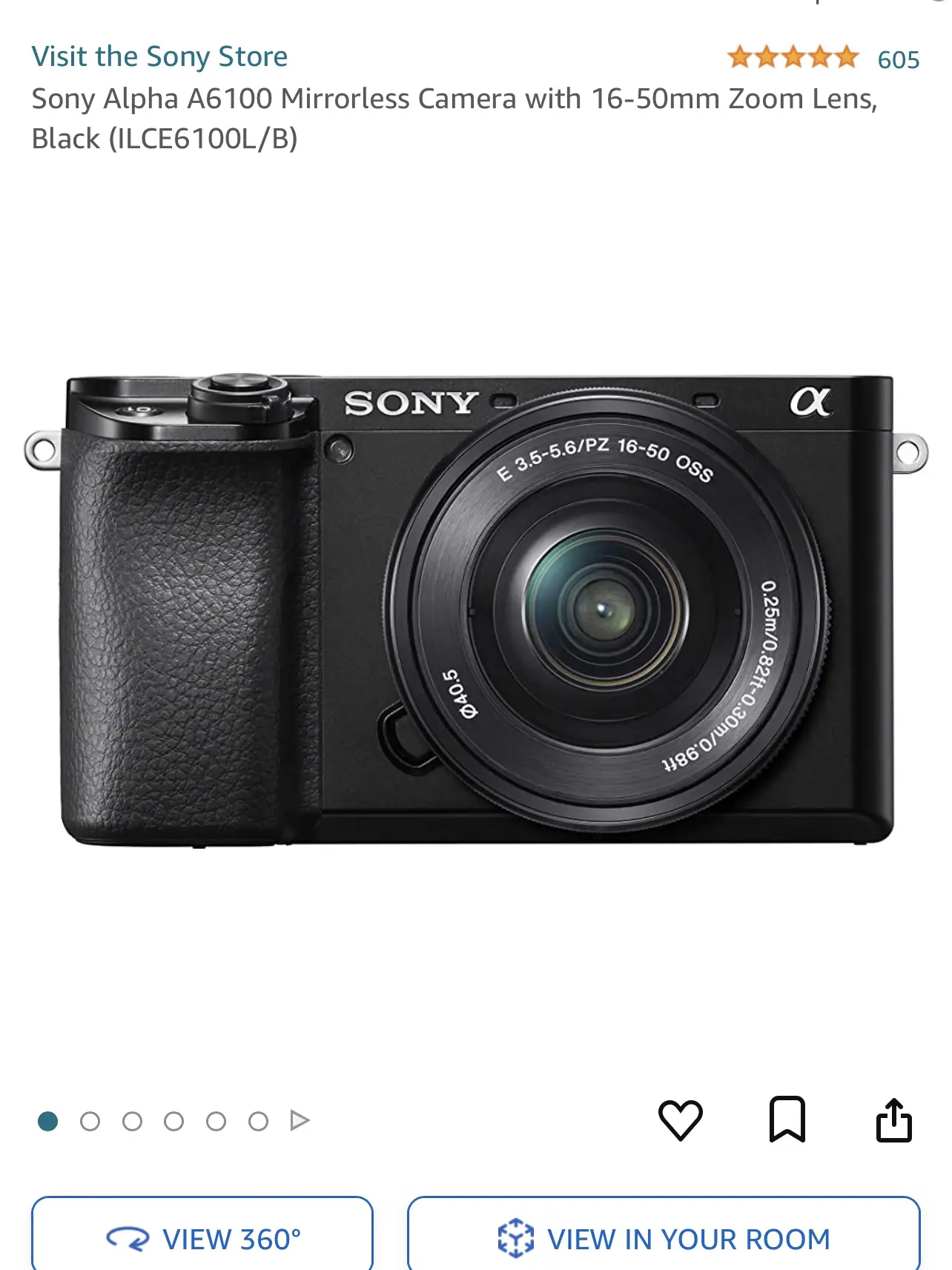 Sony Alpha a6100 Mirrorless Camera with 16-50mm Lens ILCE6100L/B