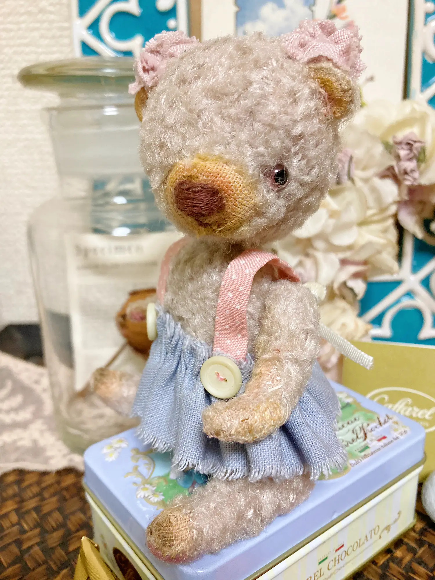 クリーミーベイビーベア テディベア 海外作家様 ハンドメイド くま