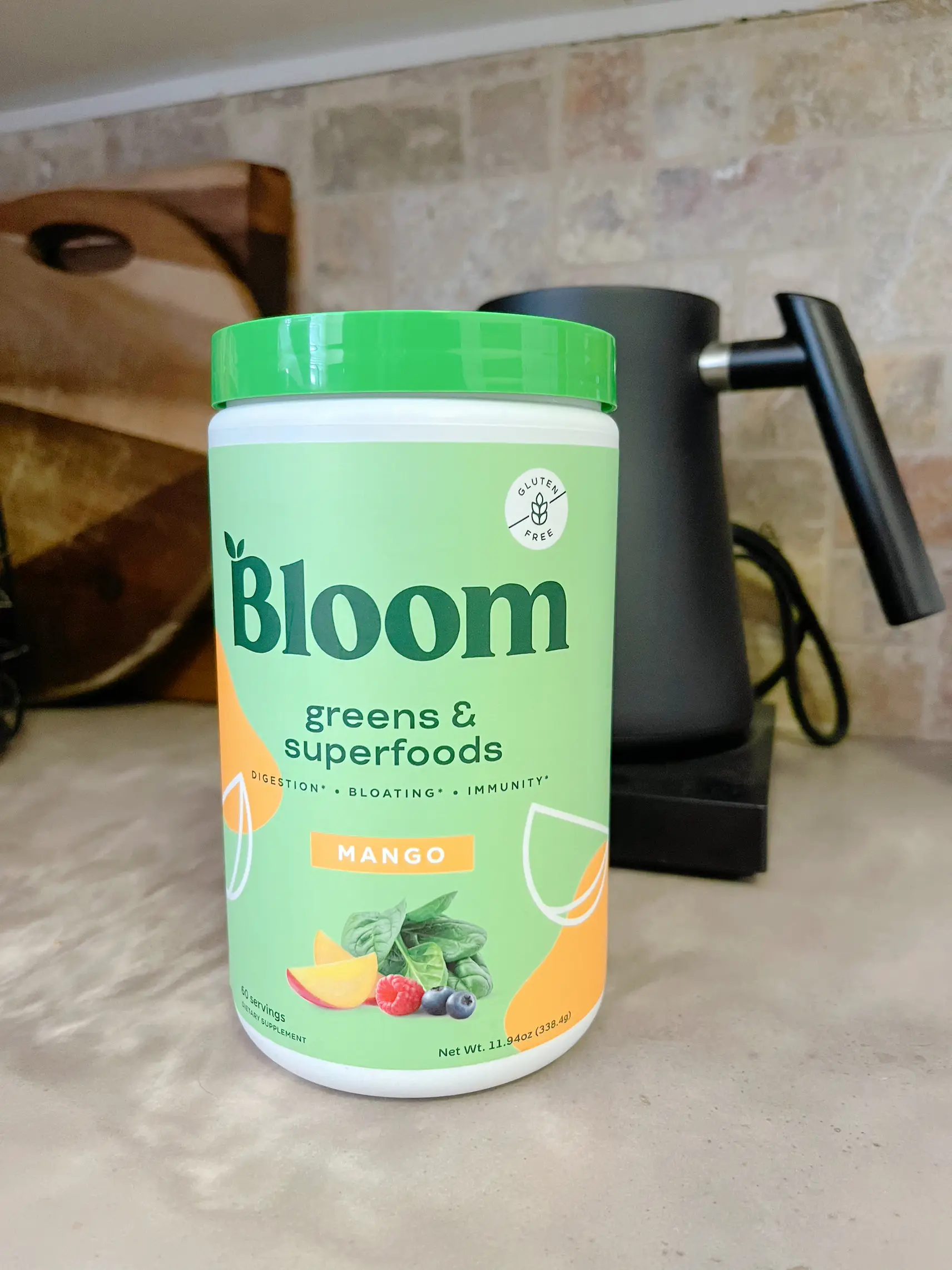 Bloom Nutrition Greens And Superfoods Powder - Mango - 11.94oz