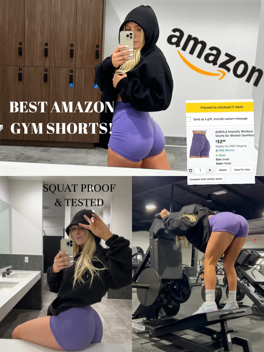 SQUAT PROOF GYM SHORTS:  GYM FIT 🏋🏼‍♀️💜, Gallery posted by  juliadorsey