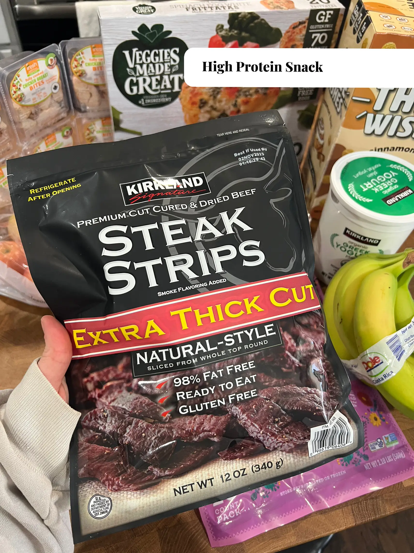 Kirkland Signature Premium Extra Thick Steak Strips, 12 oz